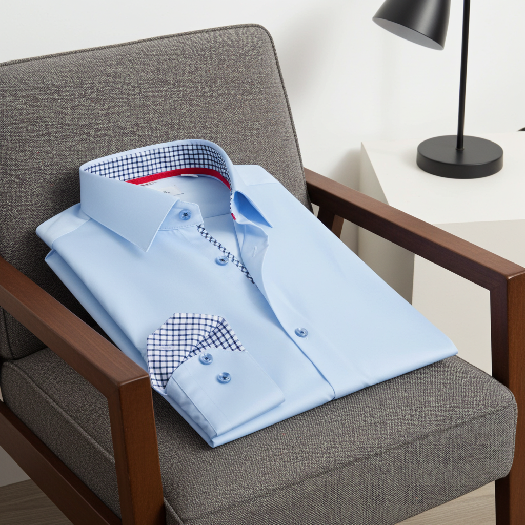 Daniel Button-Up Shirt With Contrast Details // Blue // Contemporary Fit (Regular)