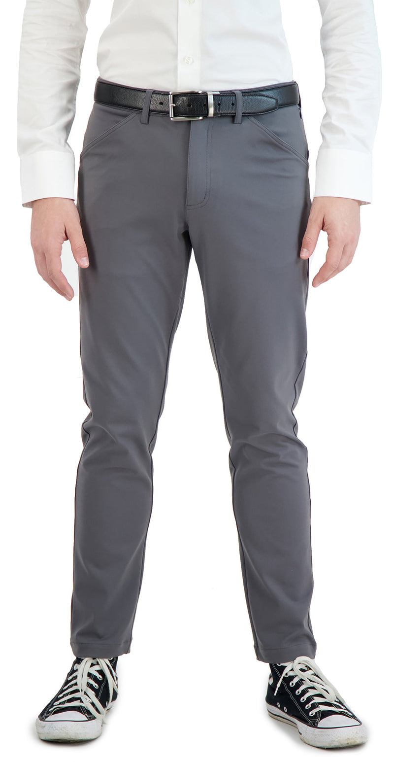 All Day, Everyday Super - Stretch Men's Pants - Business Casual - Grey - Performance Collection LEVINAS® Official 