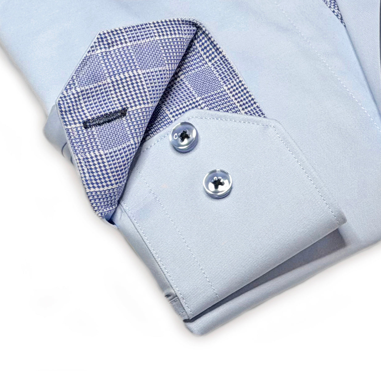 Brad Button-Up Shirt With Contrast Details // Lt Blue // Contemporary Fit (Regular)