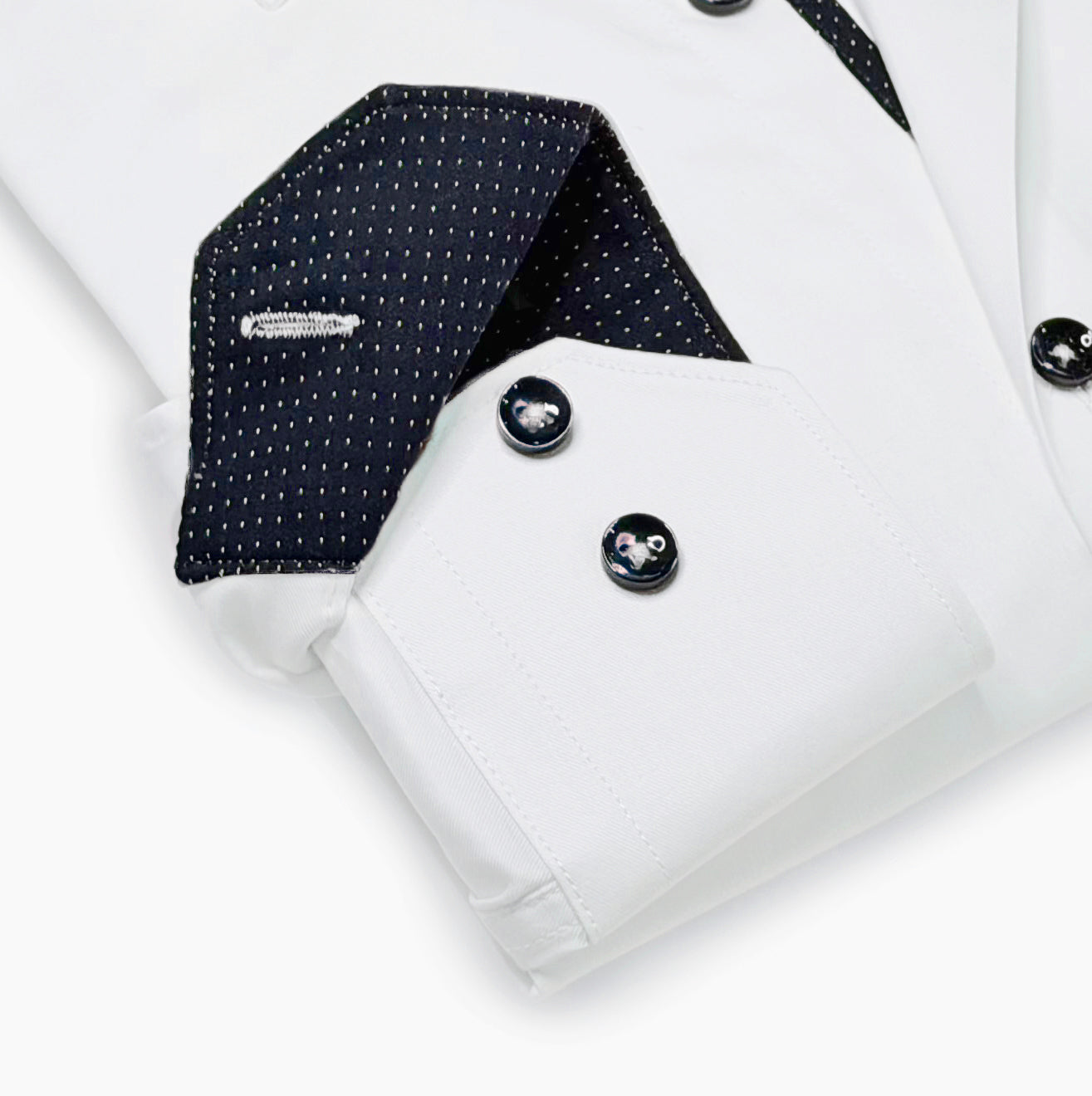 Bruno Button-Up Shirt With Contrast Details // White // Contemporary Fit (Regular)