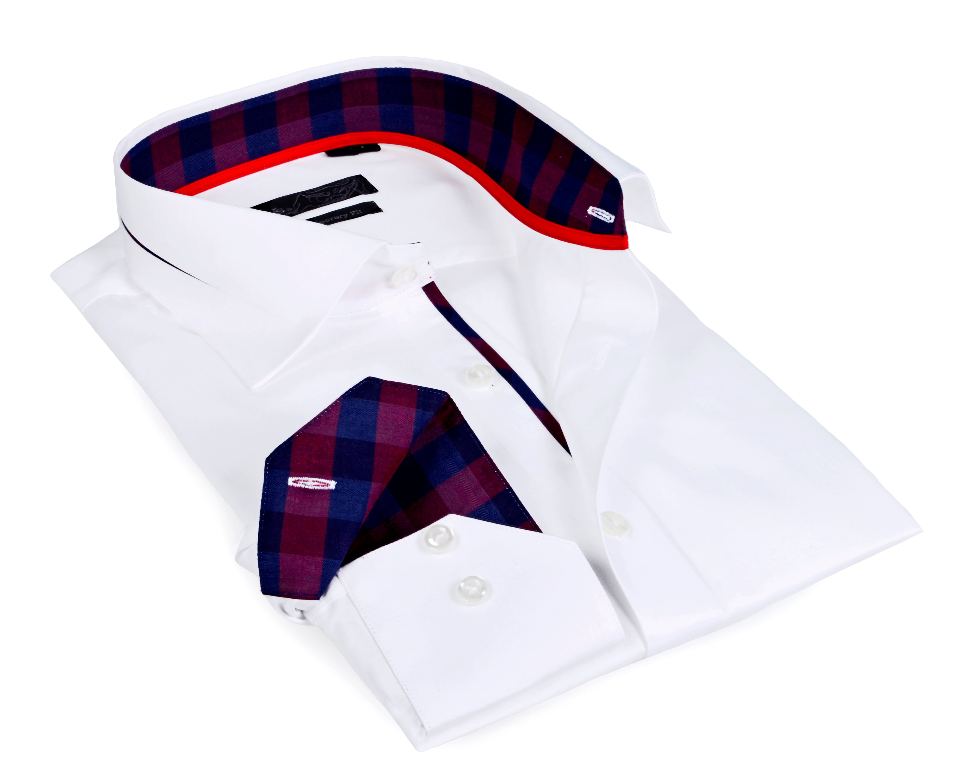 Boy's long sleeve shirt with contrast details inside the collar, cuff and the placket. LEVINAS® Official