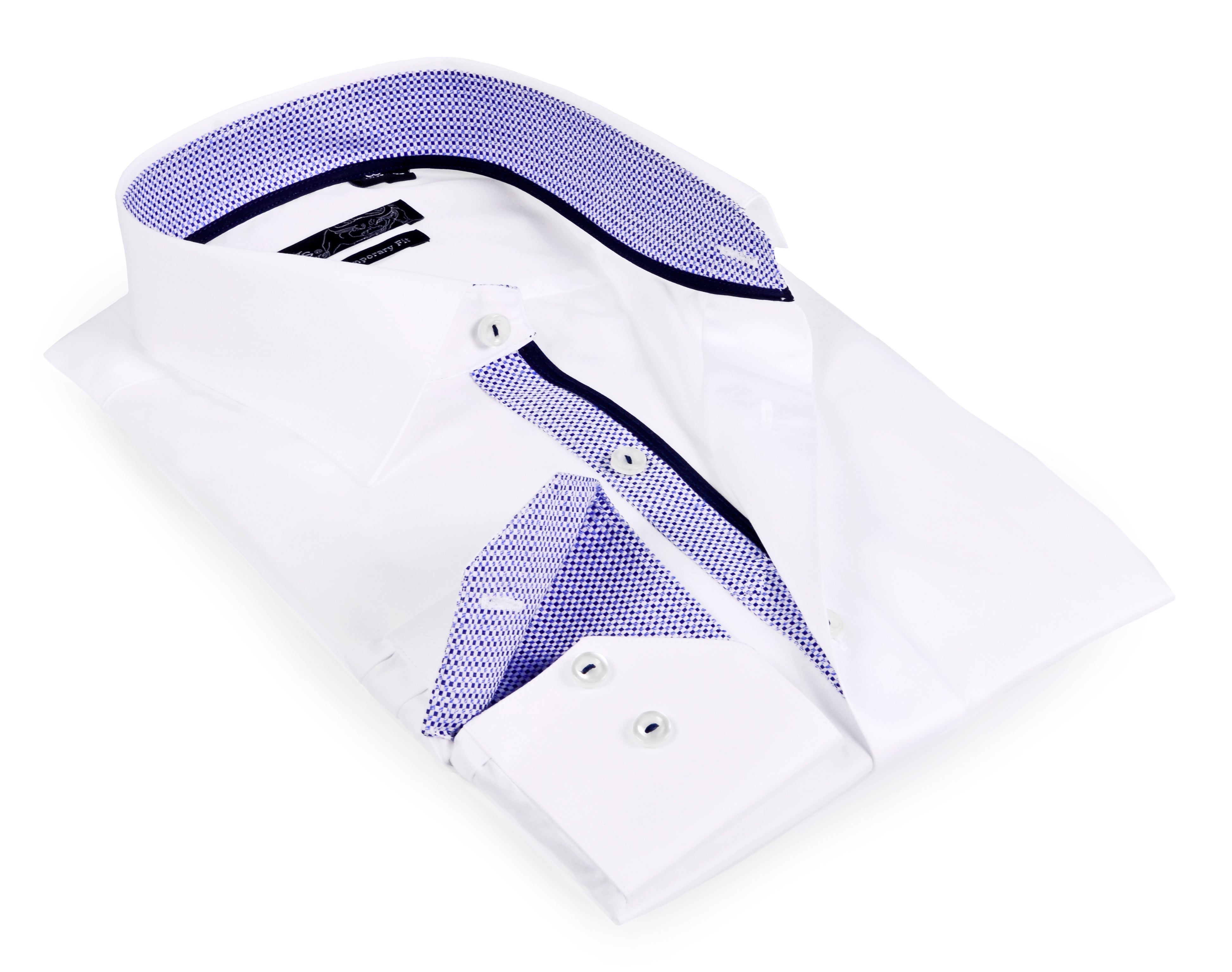 Boy's long sleeve shirt with contrast details inside the collar, cuff and the placket. LEVINAS® Official