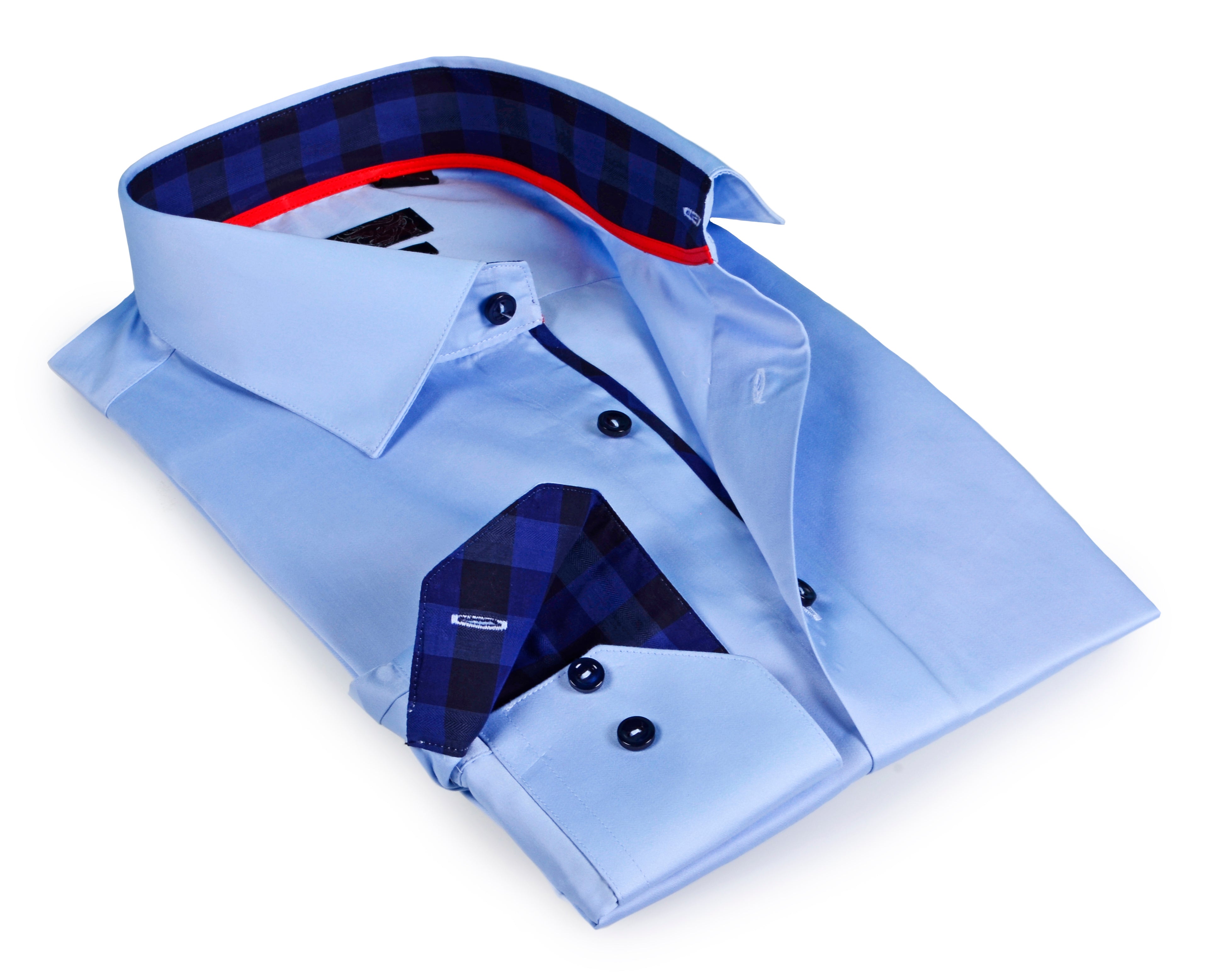 Boy's long sleeve shirt with contrast details inside the collar, cuff and the placket. LEVINAS® Official