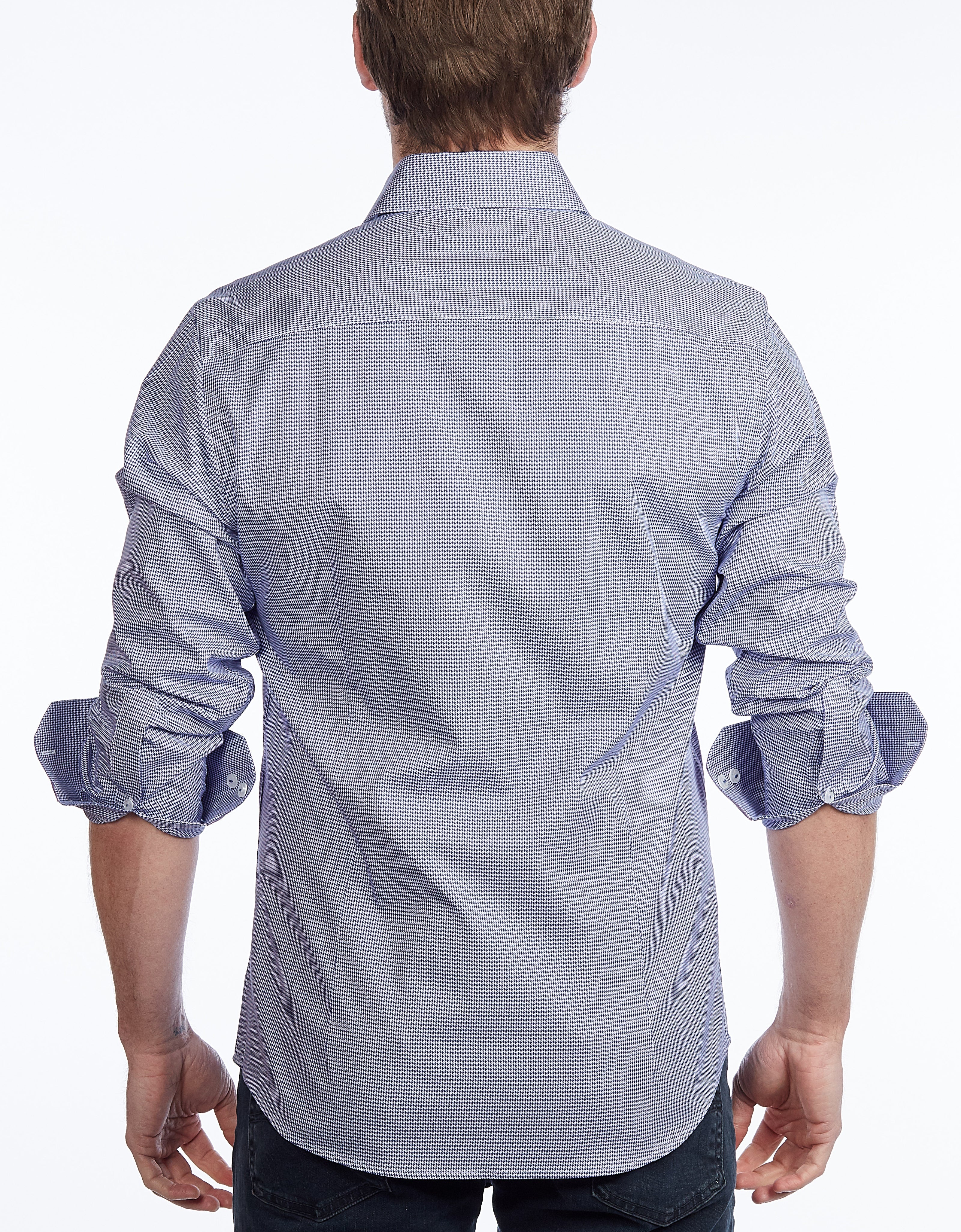 Button-Up Shirt // - Contemporary Fit - contrast trimming- final sale LEVINAS® Official