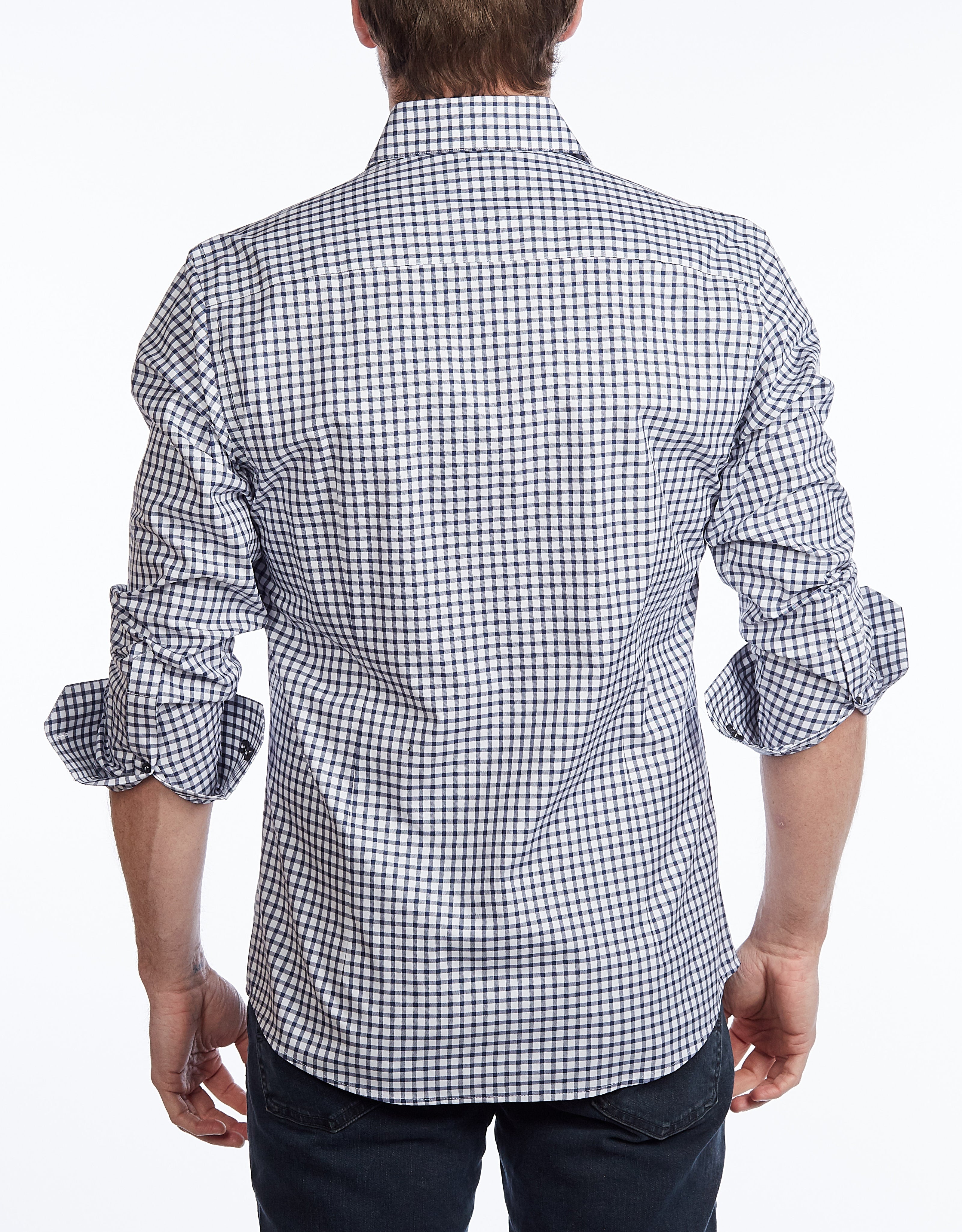 Button-Up Shirt // - Contemporary Fit - contrast trimming - final sale LEVINAS® Official