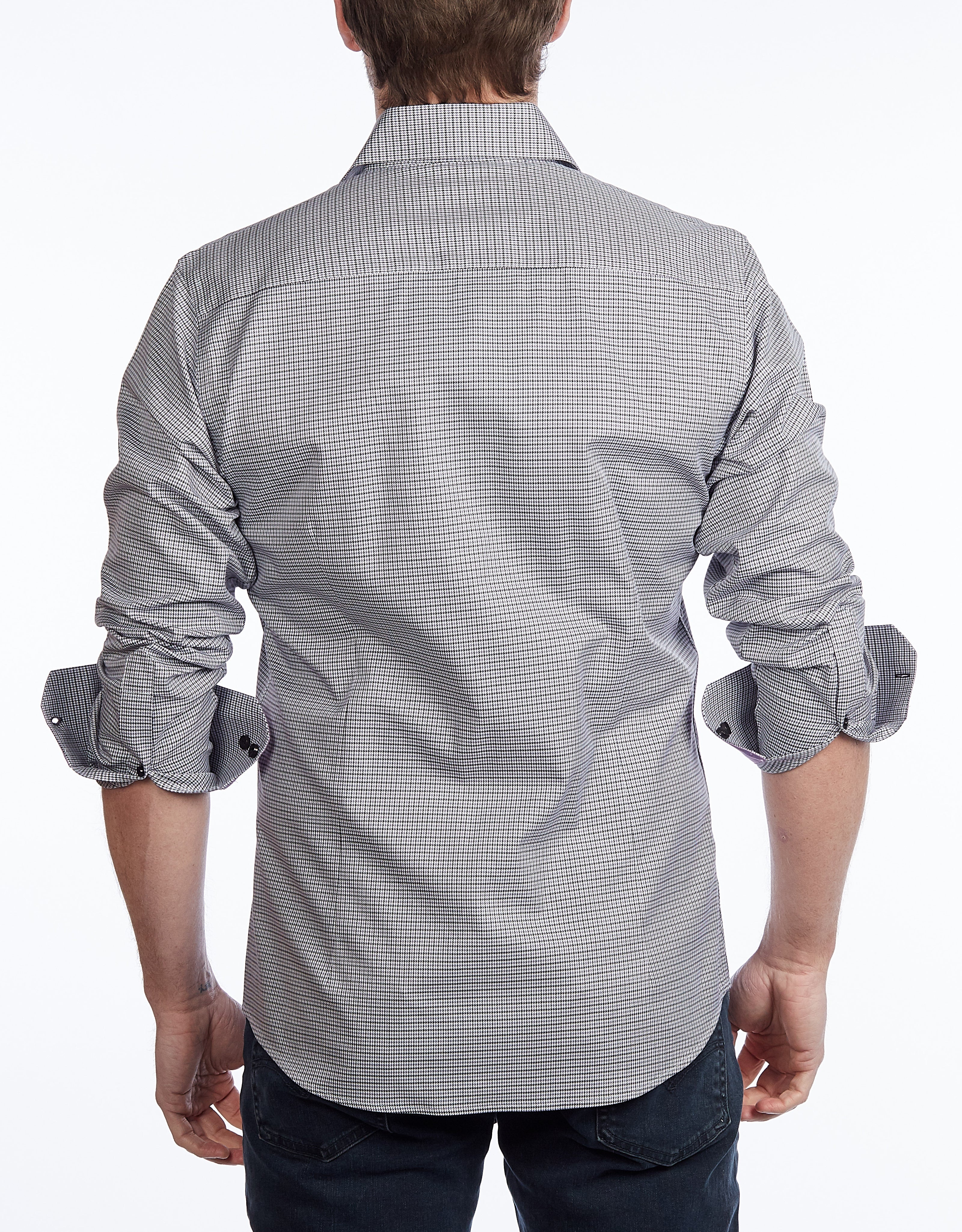 Button-Up Shirt // - Contemporary Fit - contrast trimming - final sale LEVINAS® Official
