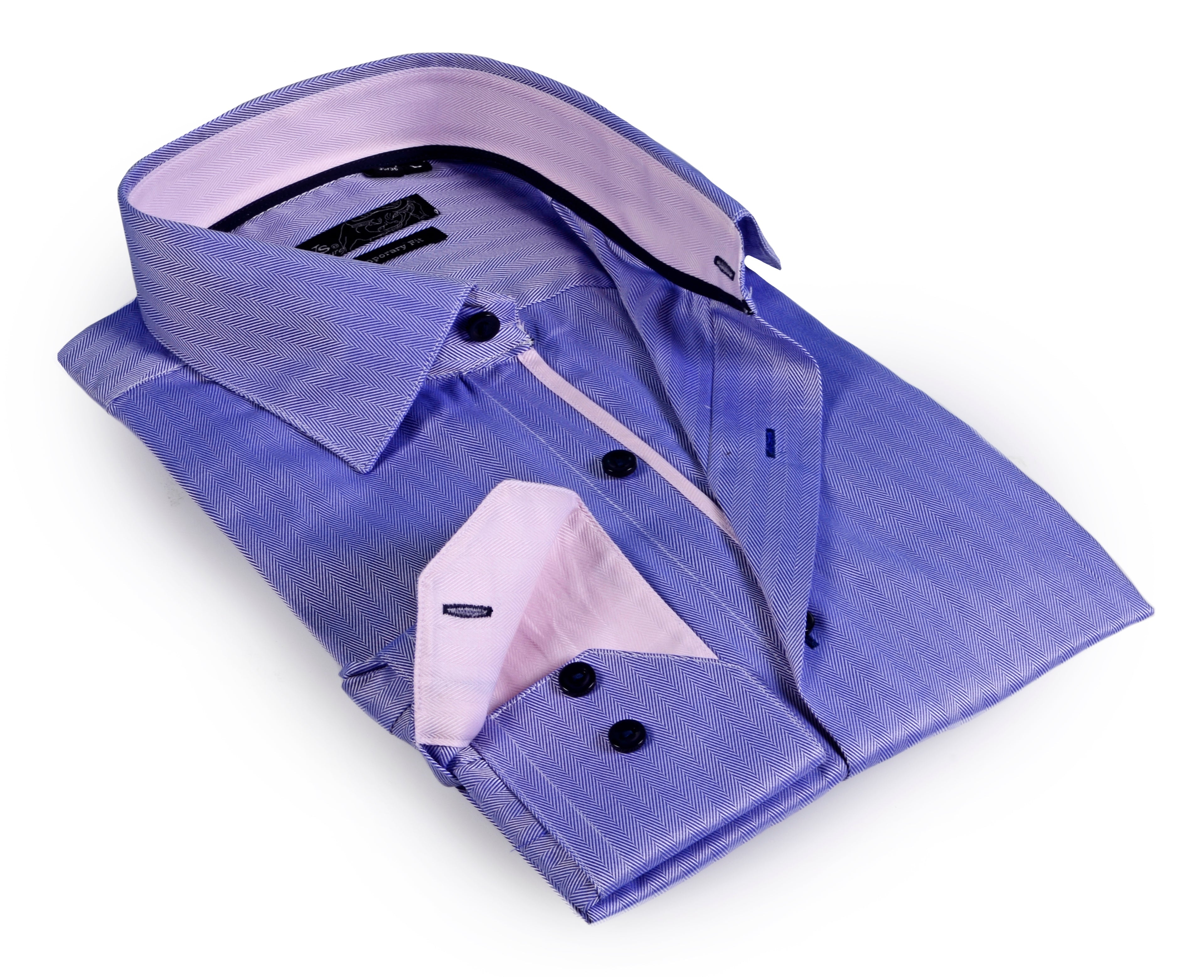 Button-Up Shirt // - Contemporary Fit - contrast trimming - final sale LEVINAS® Official