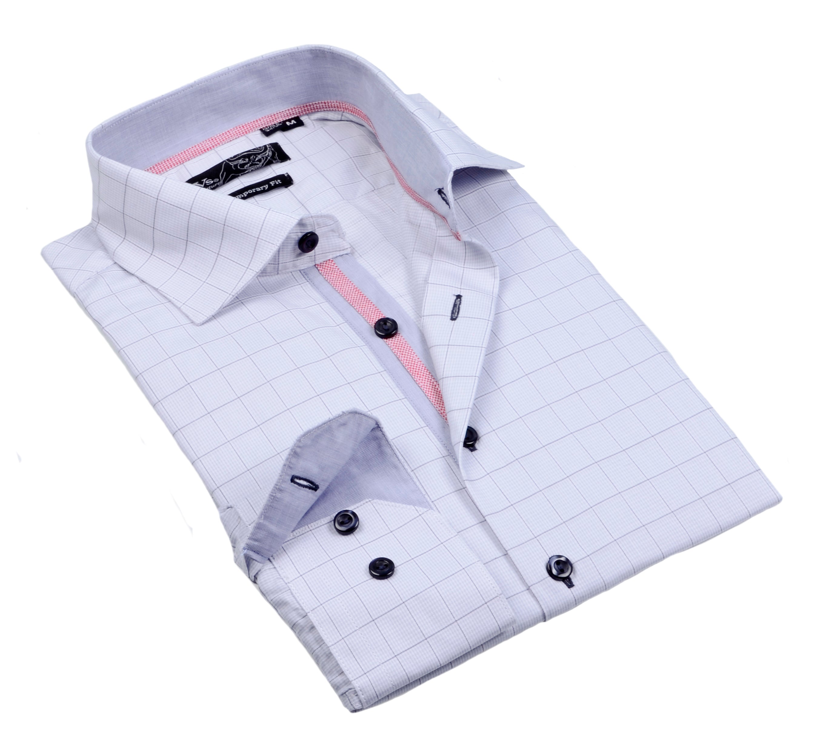 Button-Up Shirt // - Contemporary Fit - contrast trimming - final sale LEVINAS® Official