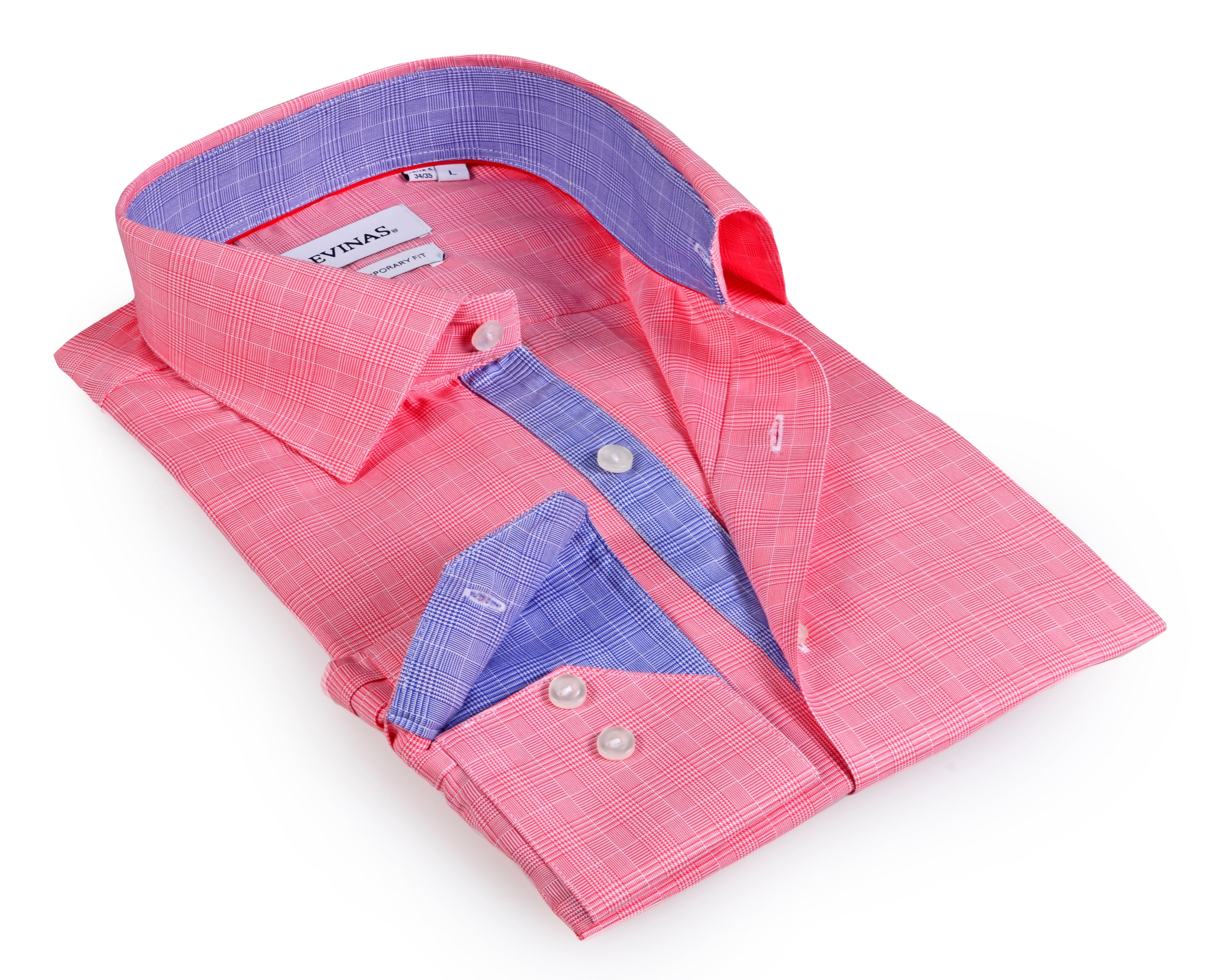 Button-Up Shirt // - Contemporary Fit - contrast trimming - final sale LEVINAS® Official