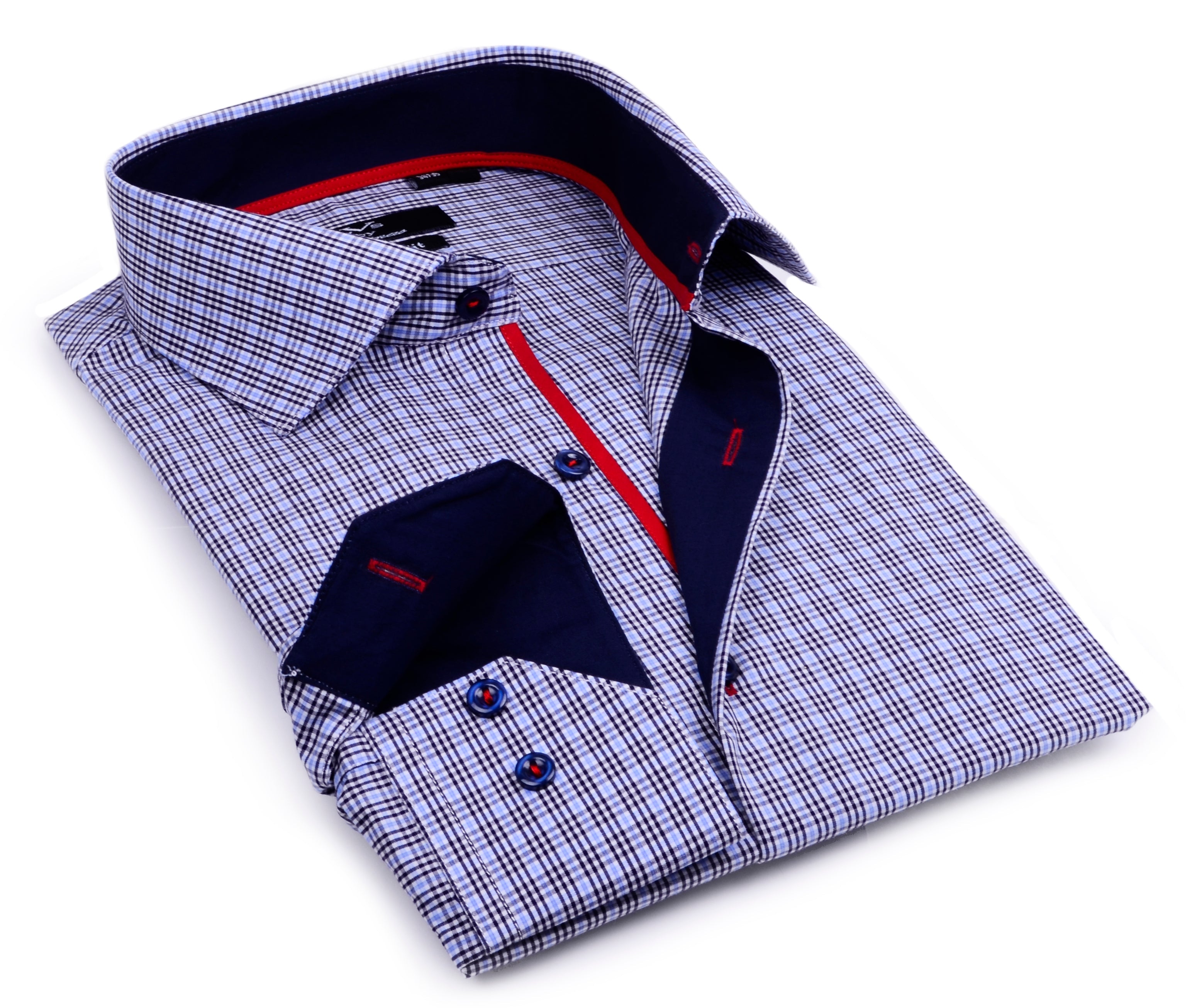 Button-Up Shirt // - Tailored Fit - contrast trimming - final sale LEVINAS® Official