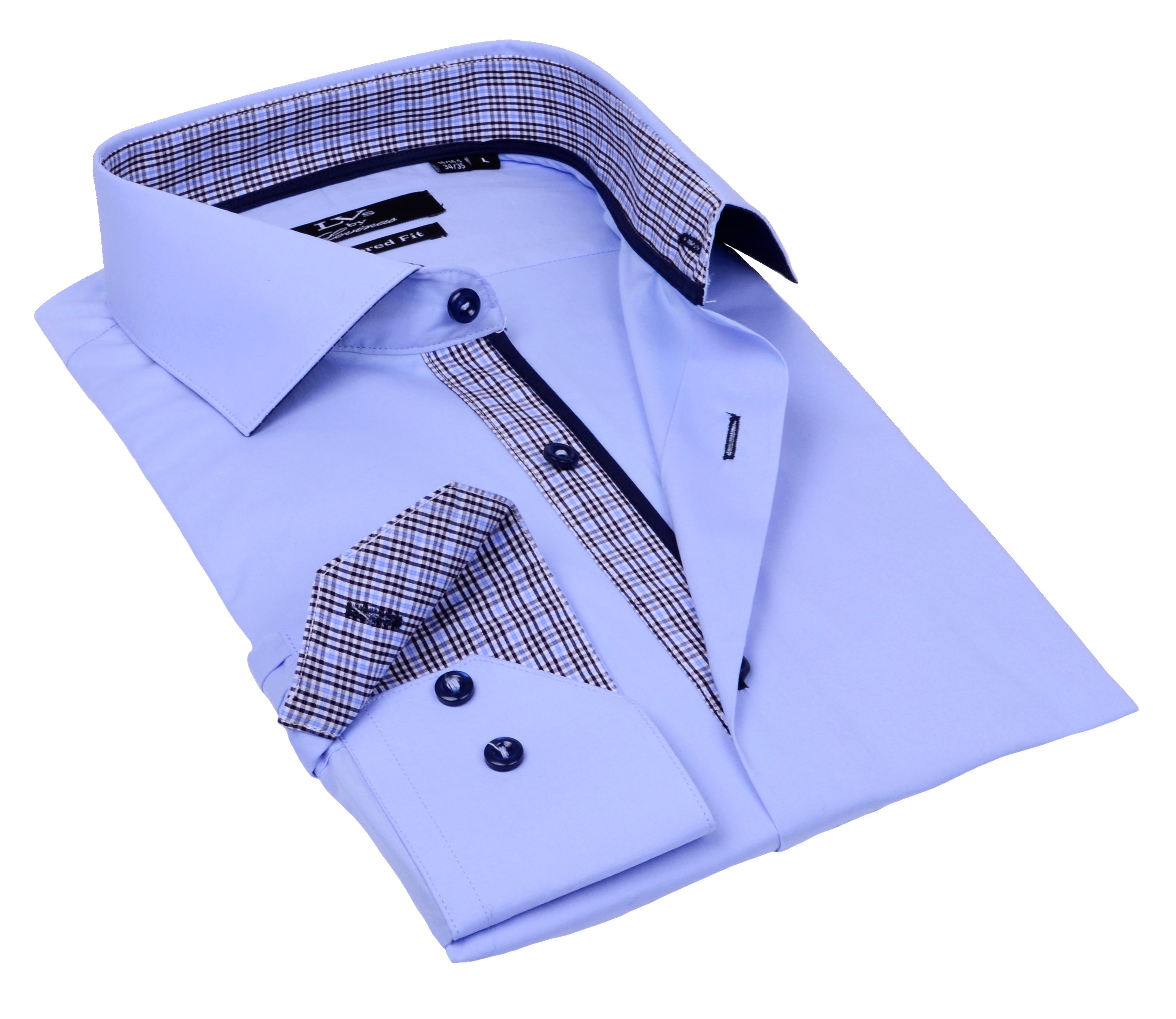 Button-Up Shirt // - Tailored Fit - contrast trimming - final sale LEVINAS® Official