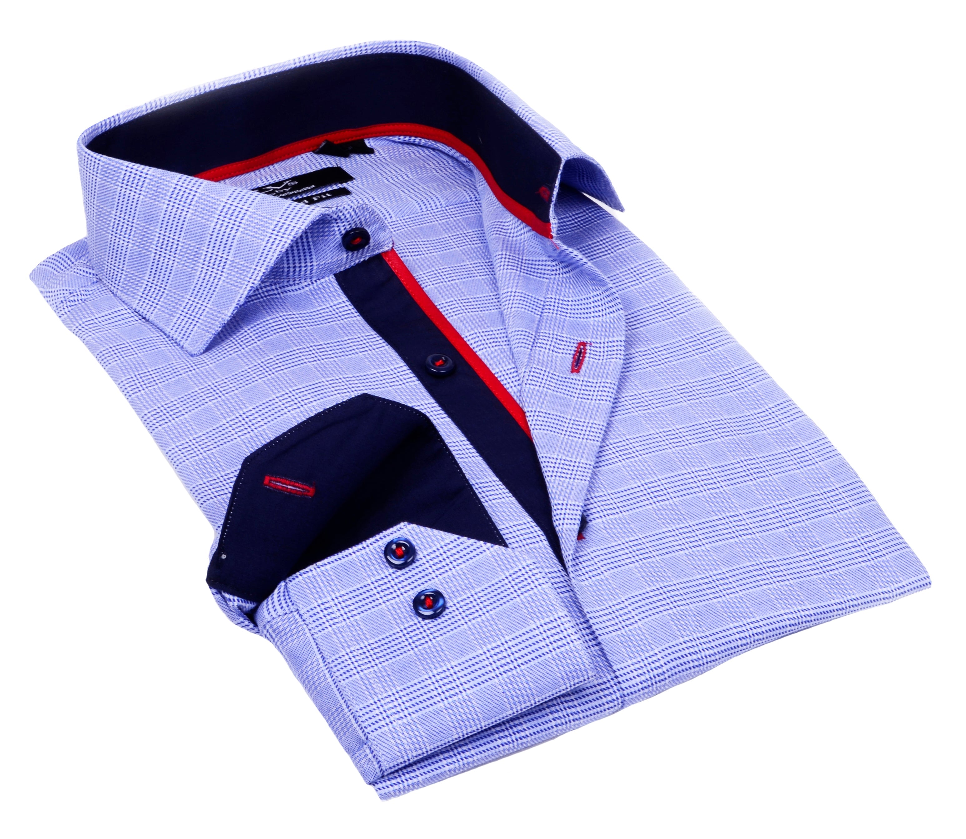 Button-Up Shirt // - Tailored Fit - contrast trimming - final sale LEVINAS® Official