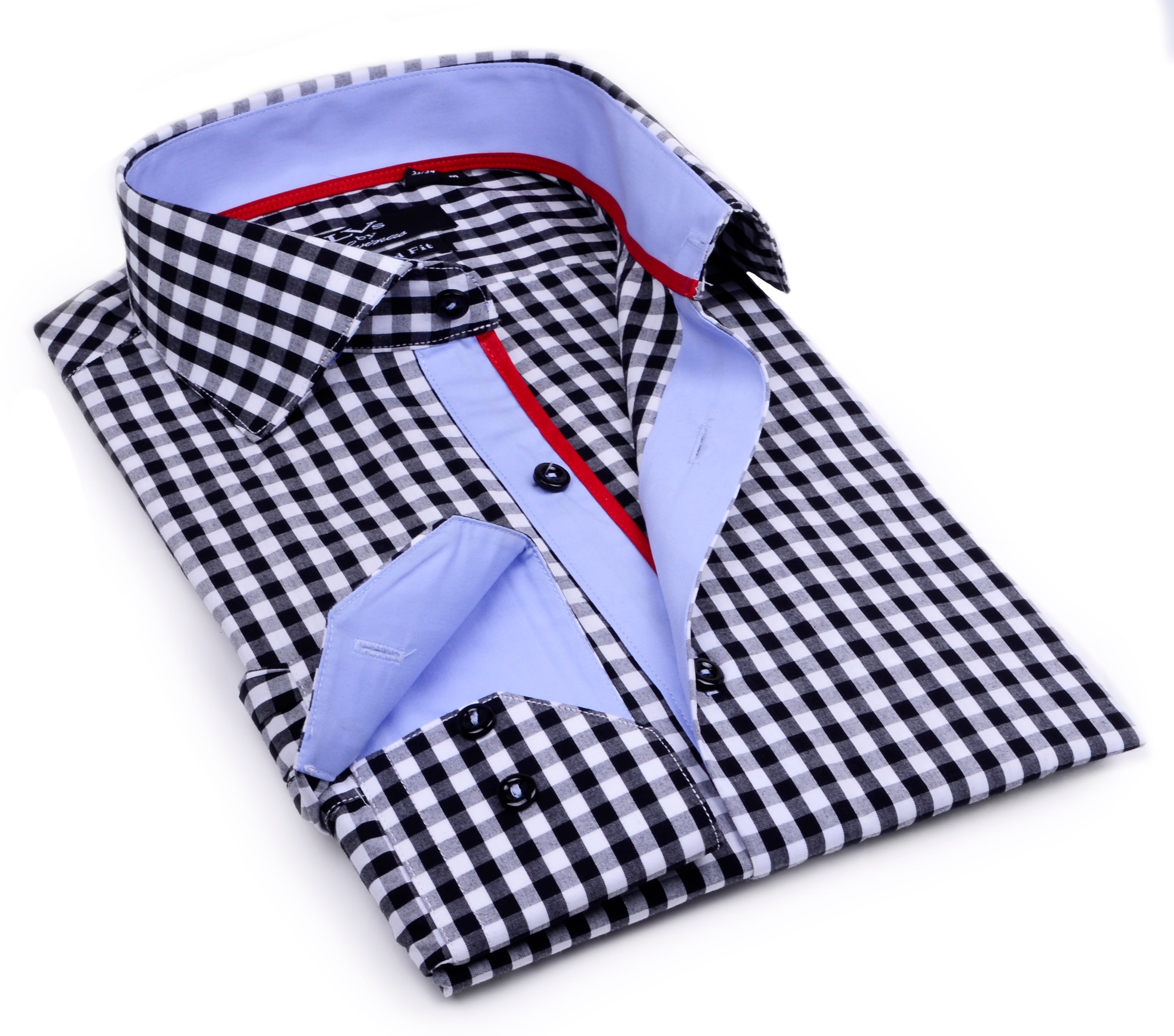 Button-Up Shirt // - Tailored Fit - contrast trimming - final sale LEVINAS® Official
