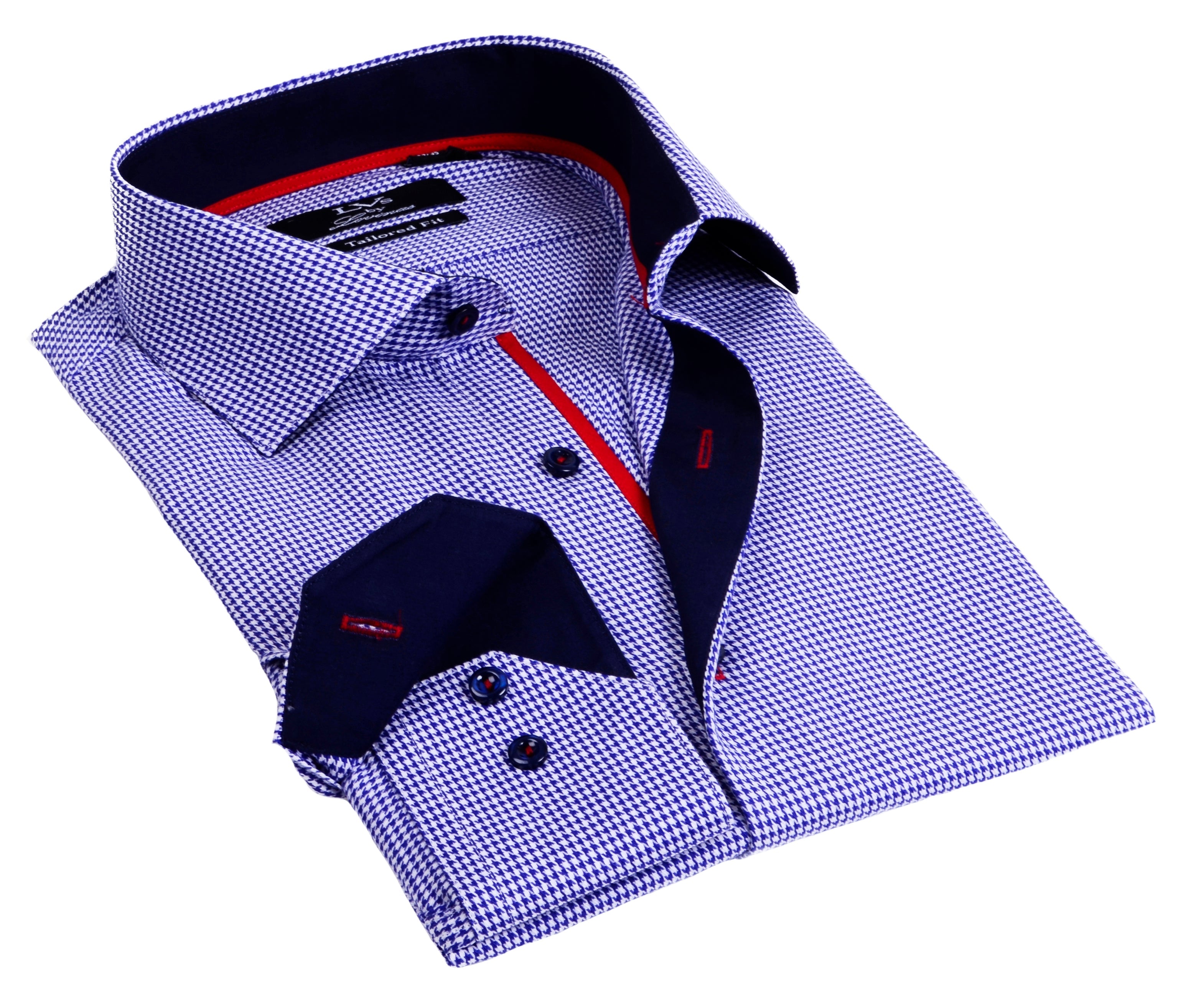 Button-Up Shirt // - Tailored Fit - contrast trimming - final sale LEVINAS® Official