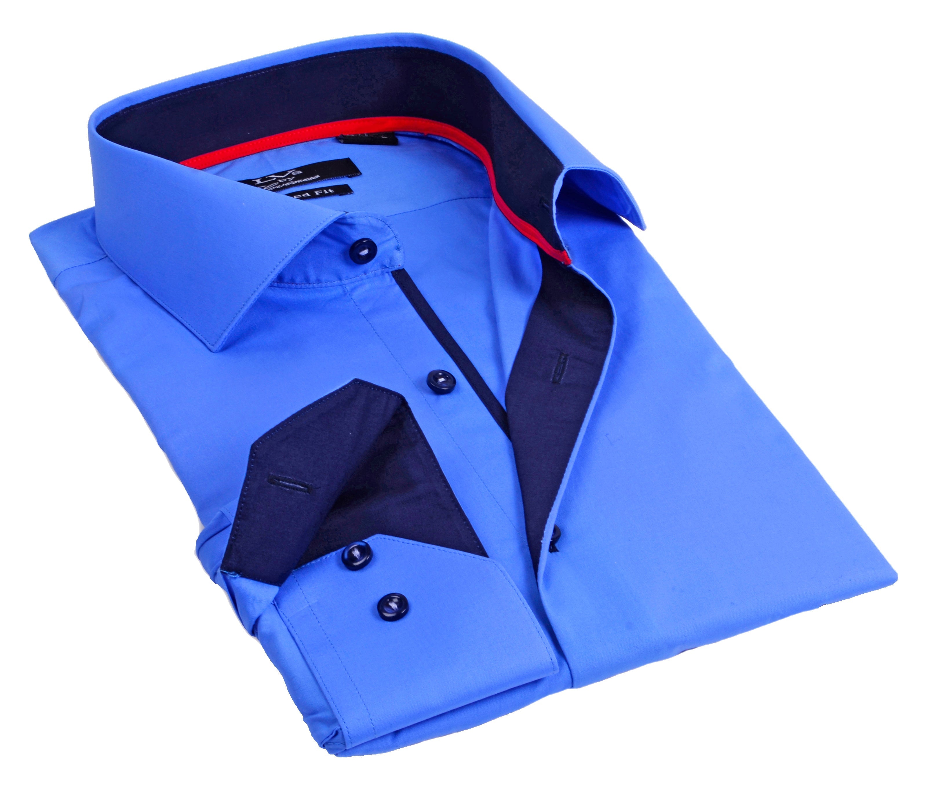 Button-Up Shirt // - Tailored Fit - contrast trimming - final sale LEVINAS® Official