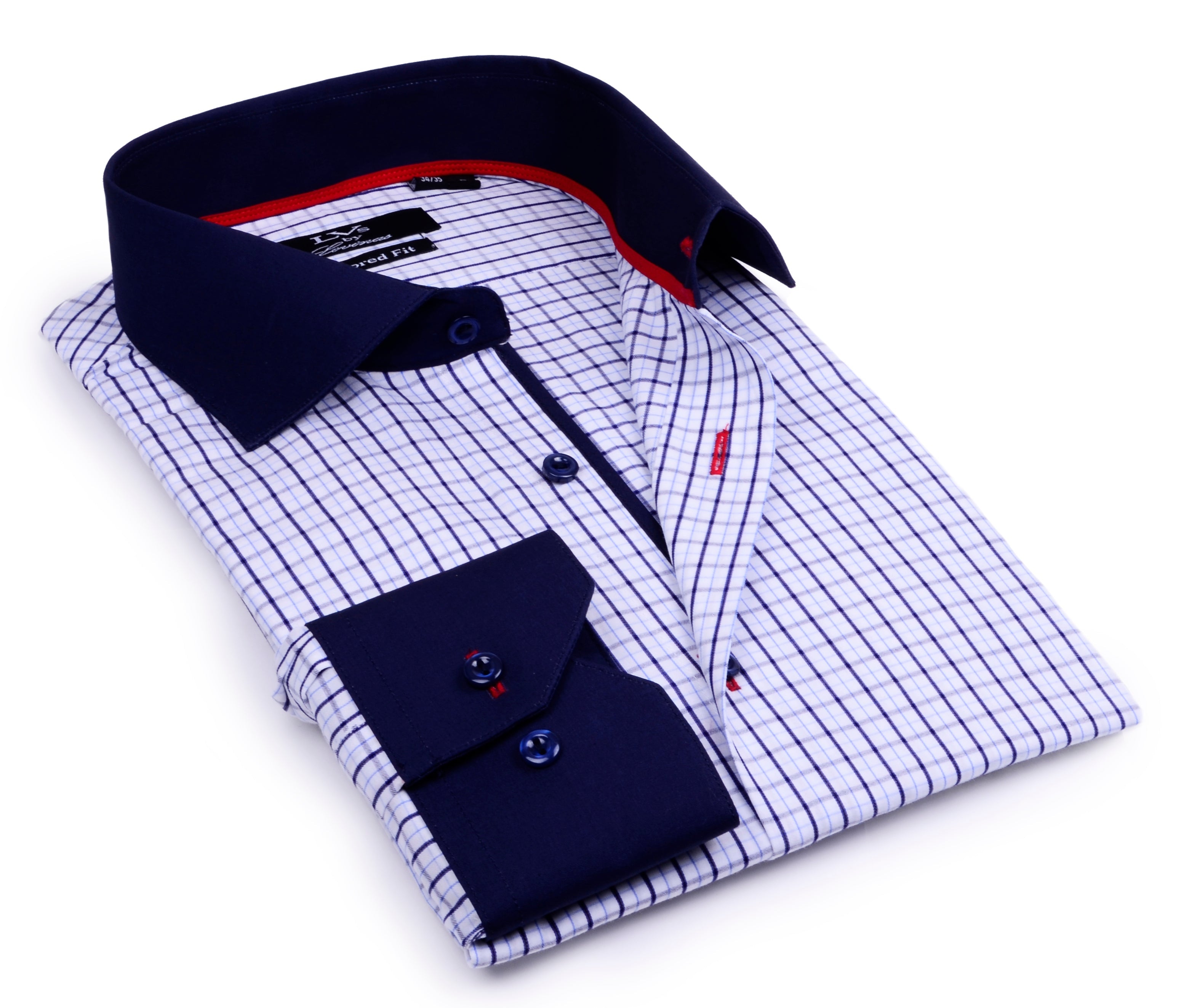 Button-Up Shirt // -Tailored Fit - contrast trimming - final sale LEVINAS® Official