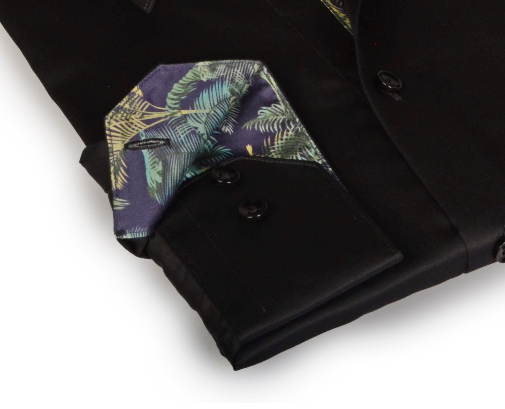 Go-To Button-Down Shirt With Contrast Details // Black // Contemporary Fit (Regular) LEVINAS® Official