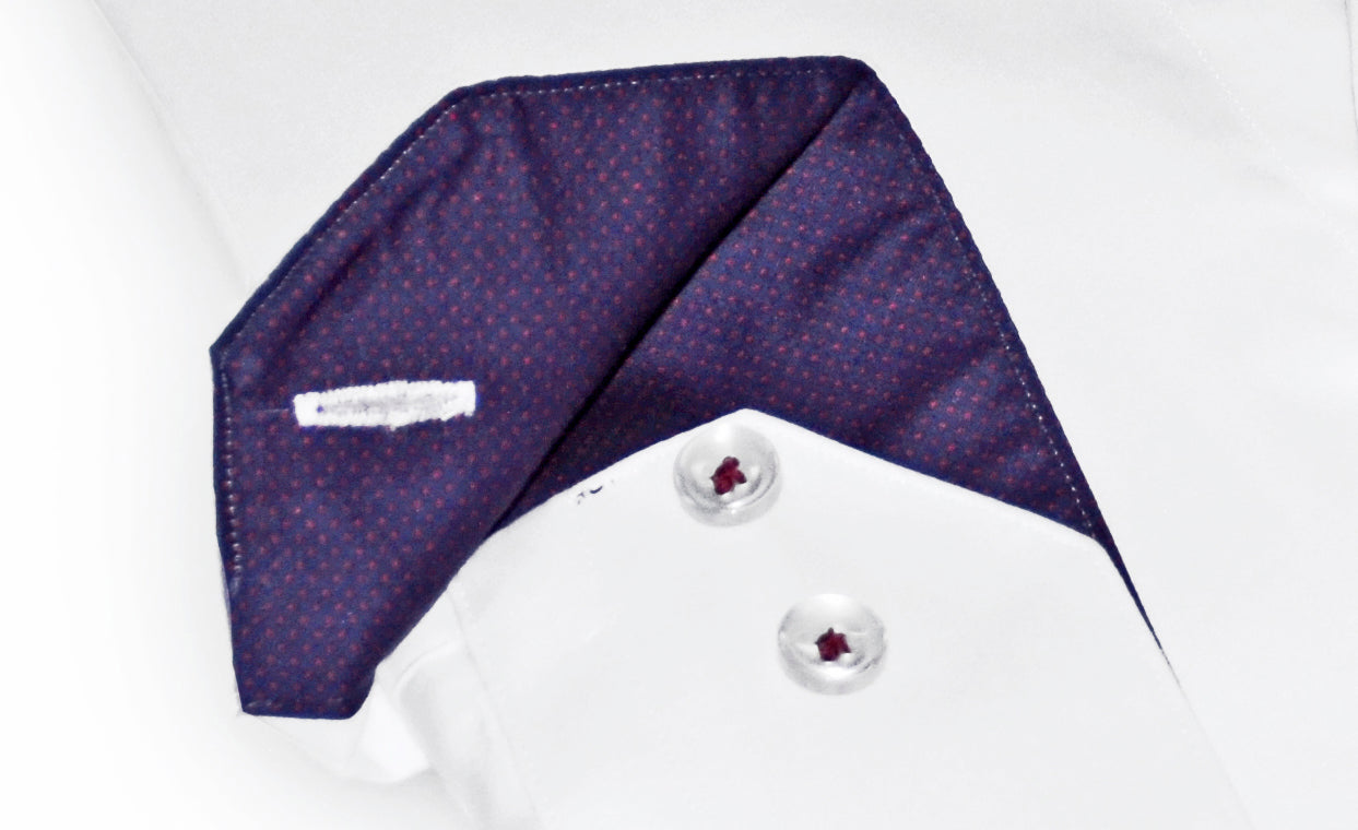 Lee Button-Down Shirt With Contrast Details // White // Contemporary Fit (Regular) LEVINAS® Official