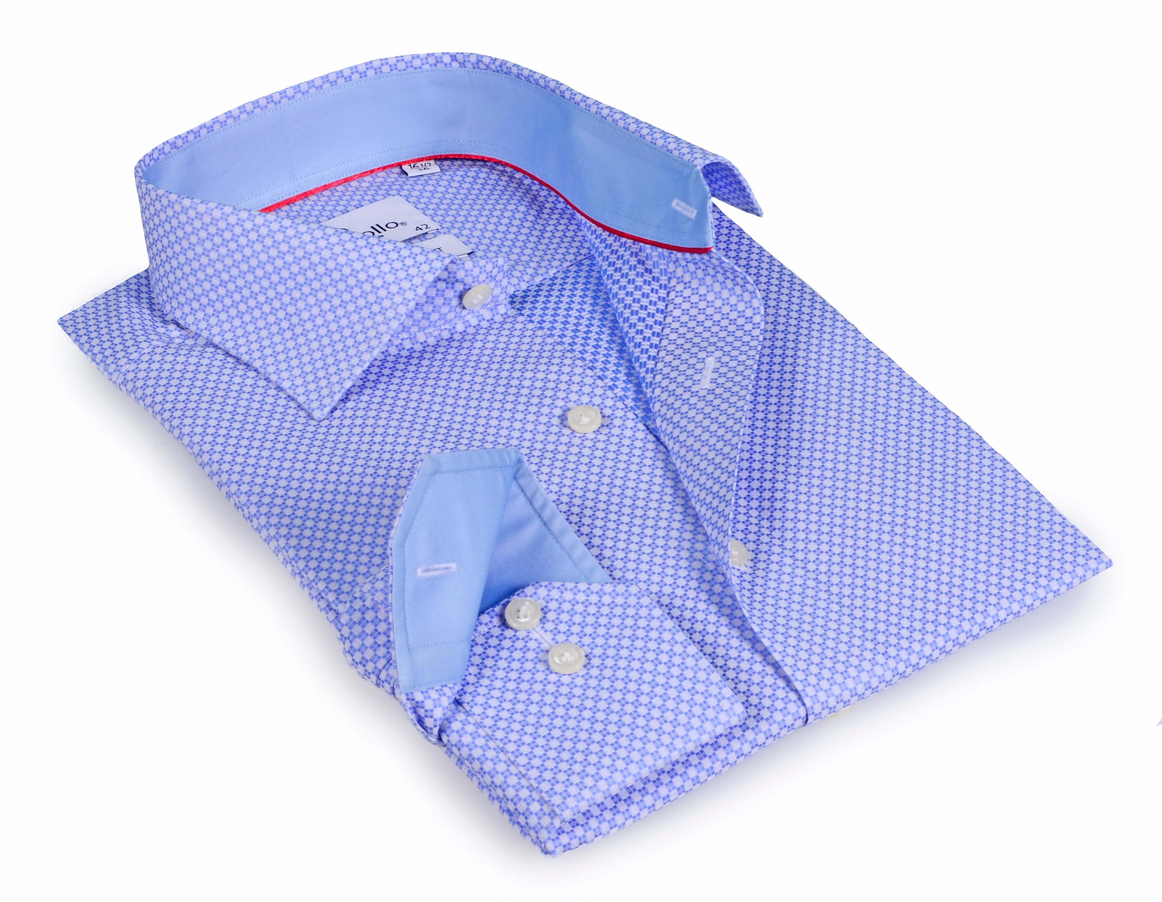 Long Sleeve Shirt with contract trimming // Dual cuffs // contemporary fit LEVINAS® Official