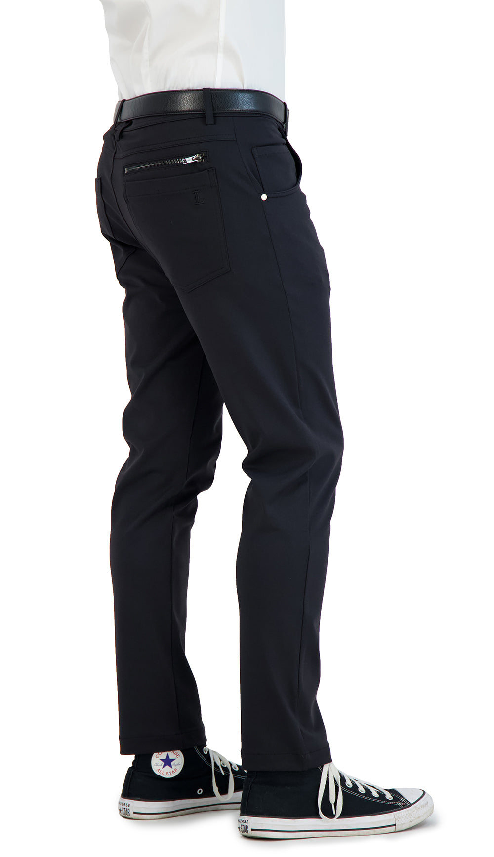 NEW & UPDATED Super - Stretch Men's Chinos -Casual - Black - Performance Collection LEVINAS® Official
