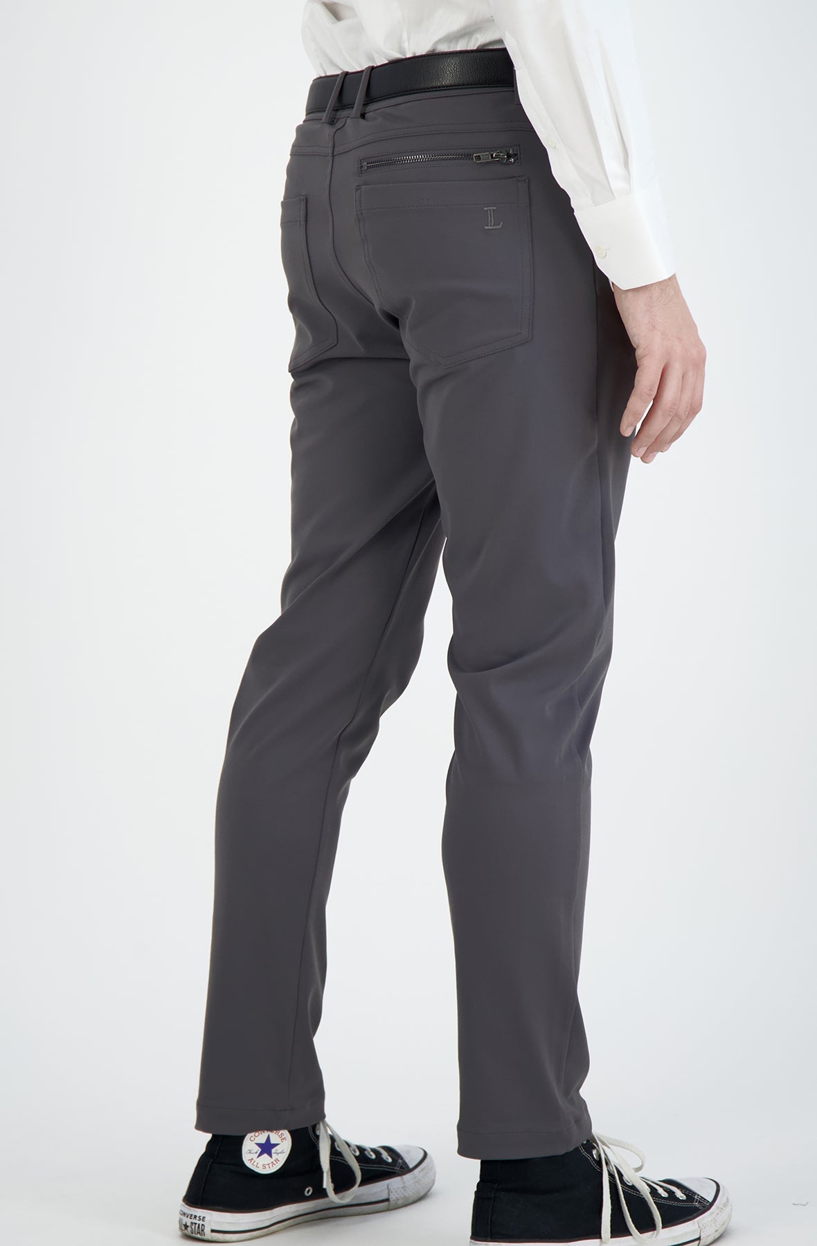 NEW & UPDATED Super - Stretch Men's Chinos -Casual - Dark Charcoal - Performance Collection LEVINAS® Official