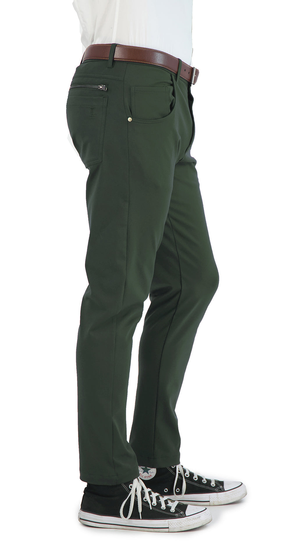 NEW & UPDATED Super - Stretch Men's Chinos -Casual - Olive - Performance Collection LEVINAS® Official