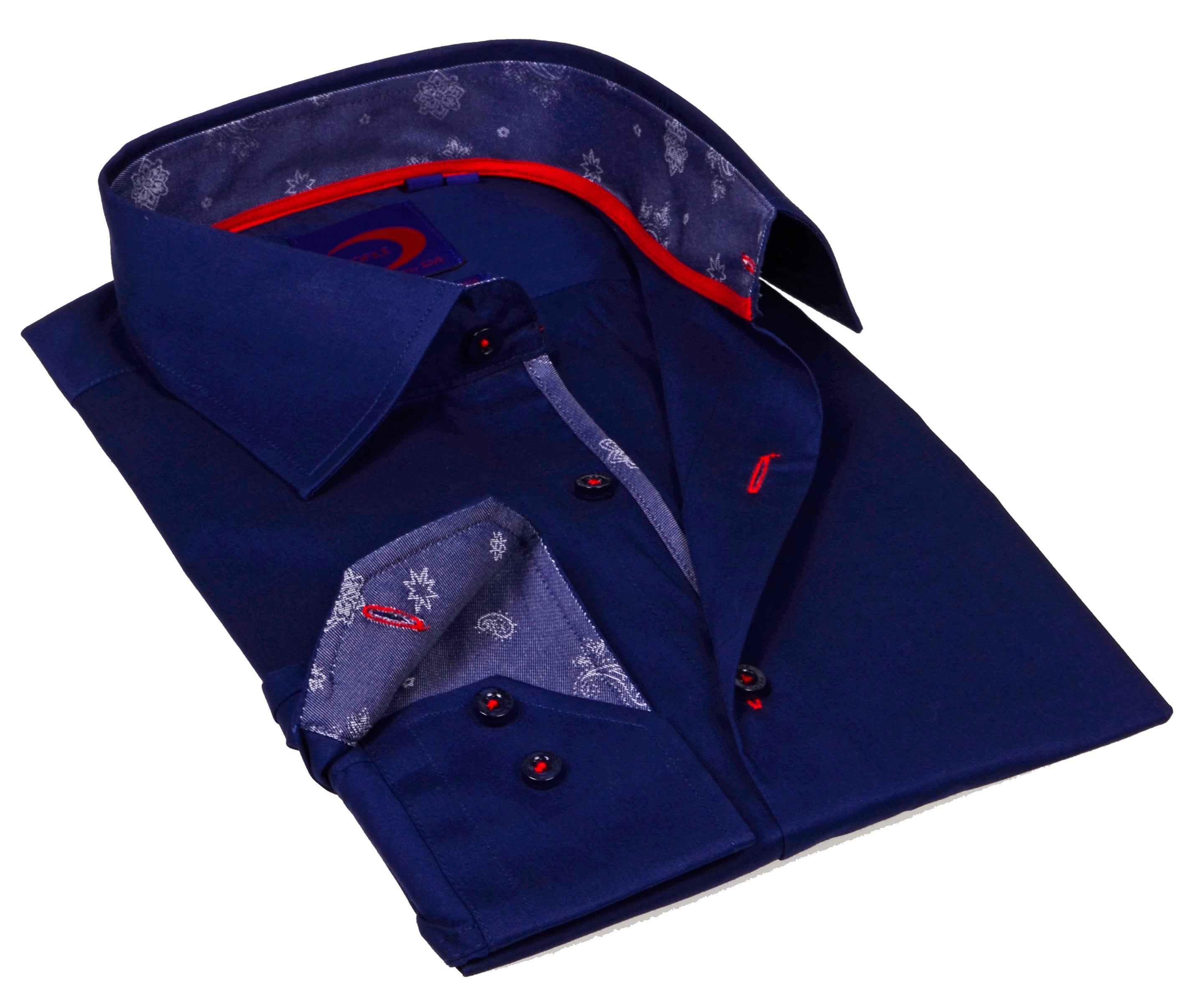 Profile Button-Up Shirt // - Contemporary Fit - contrast trimming - final sale LEVINAS® Official