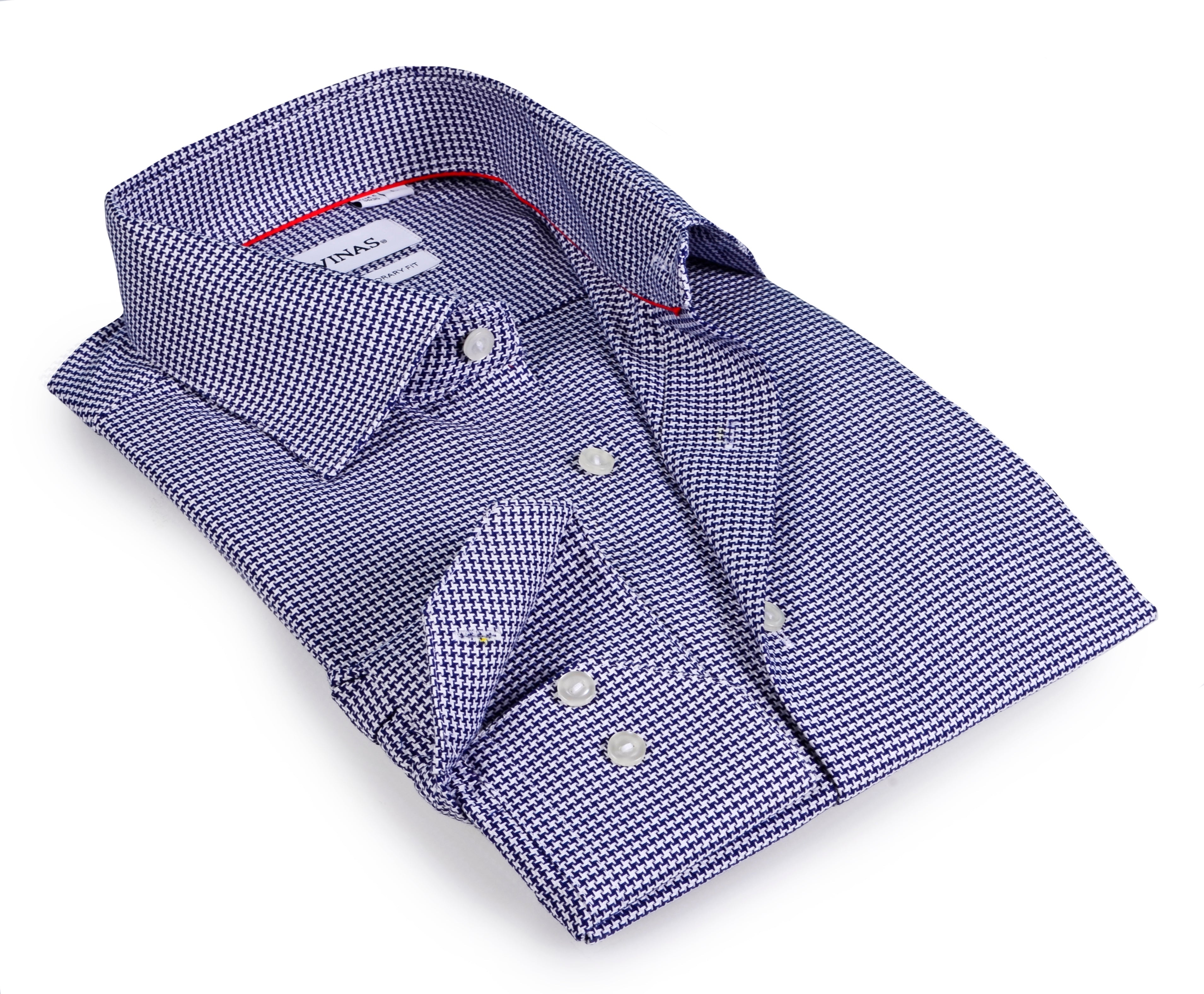 Shirt // Contemporary Fit - contrast trimming- Final Sale LEVINAS® Official