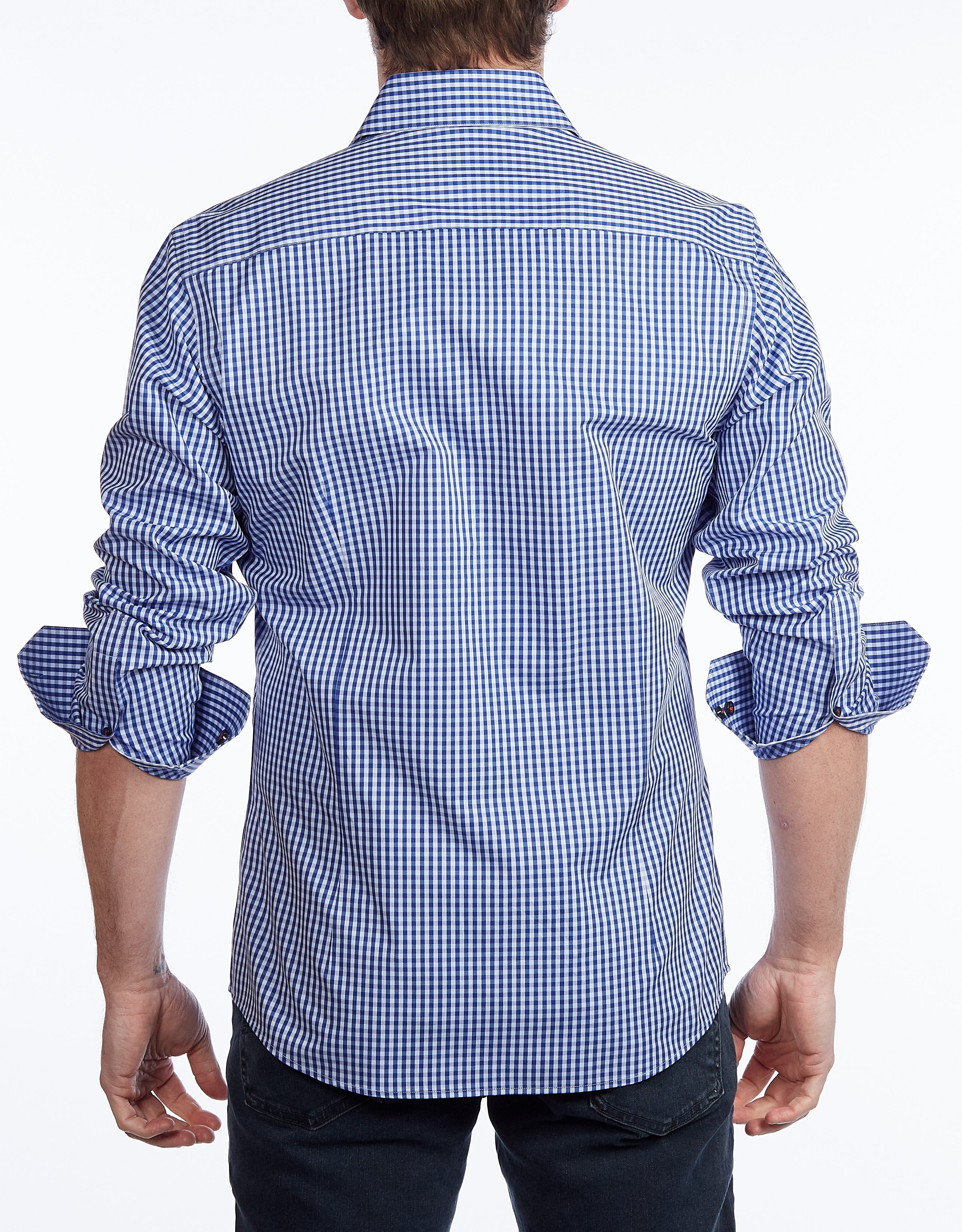 Signature Shirt // - Contemporary Fit - contrast trimming - final sale LEVINAS® Official