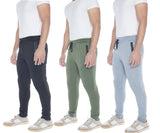 Men's 3-Pack Active Athletic Workout Jogger with Zipper Pockets and Drawstring //Black - Grey -Olive//