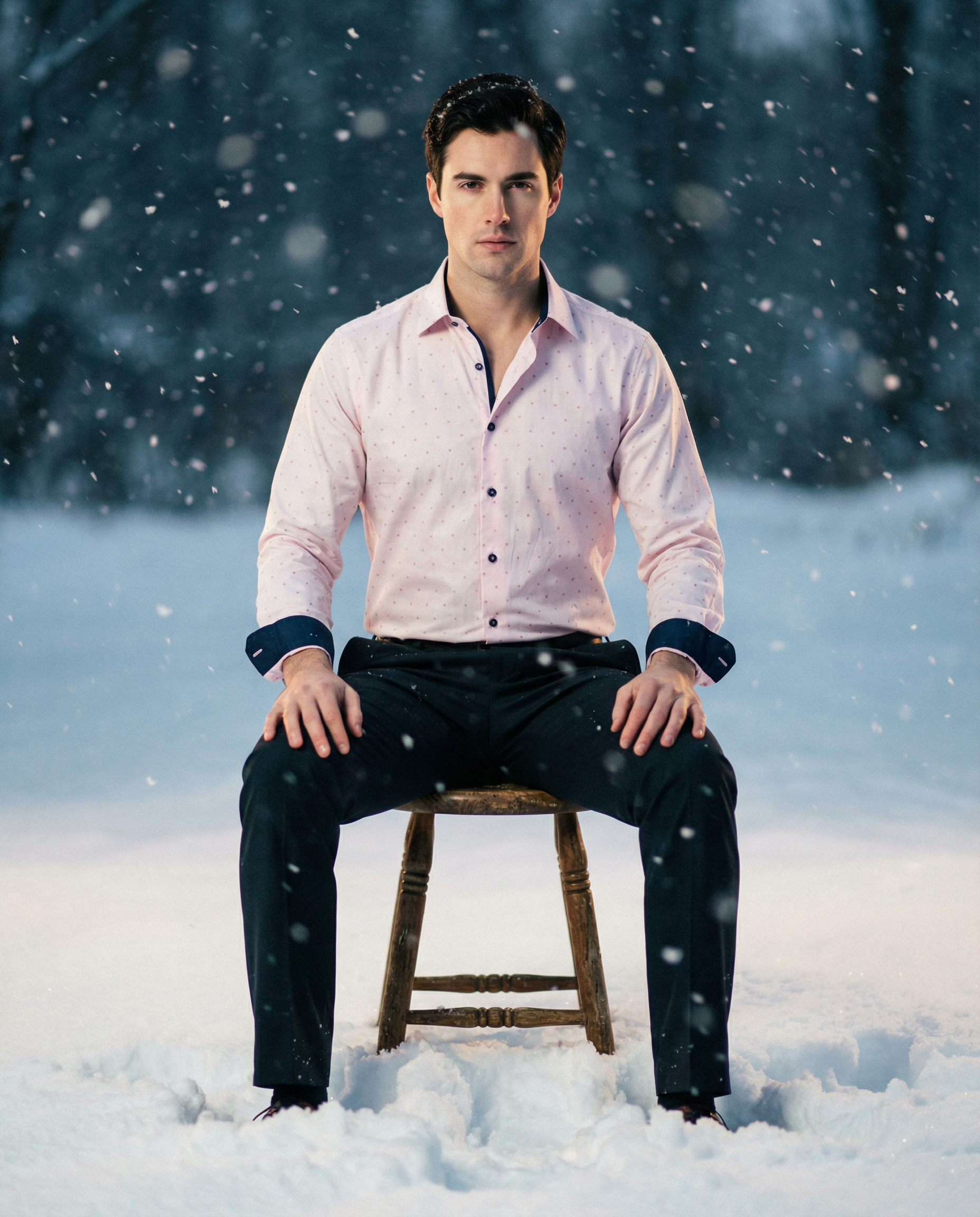 George Button-Up Shirt With Contrast Details // Pink // Contemporary Fit (Regular)