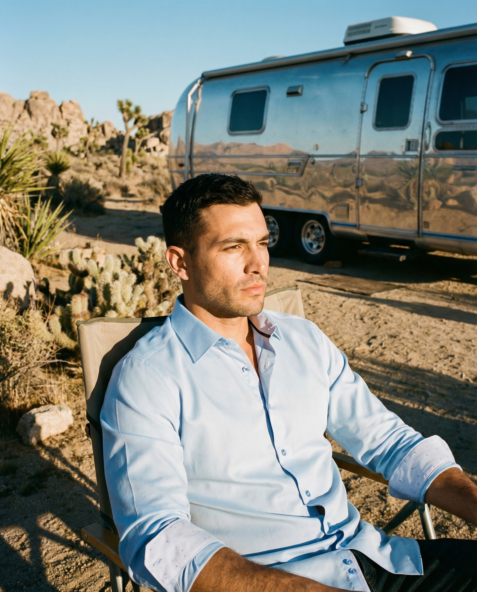 Martin Button-Up Shirt With Contrast Details // Blue // Contemporary Fit (Regular)