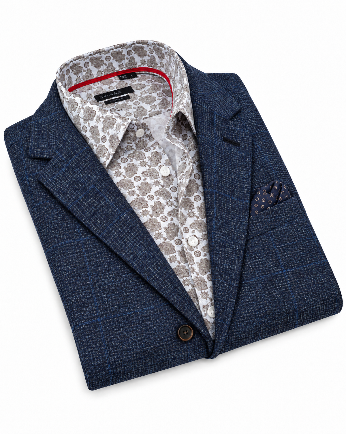 Lt Brown Paisley Shirt // Contemporary Fit - contrast trimming- final sale