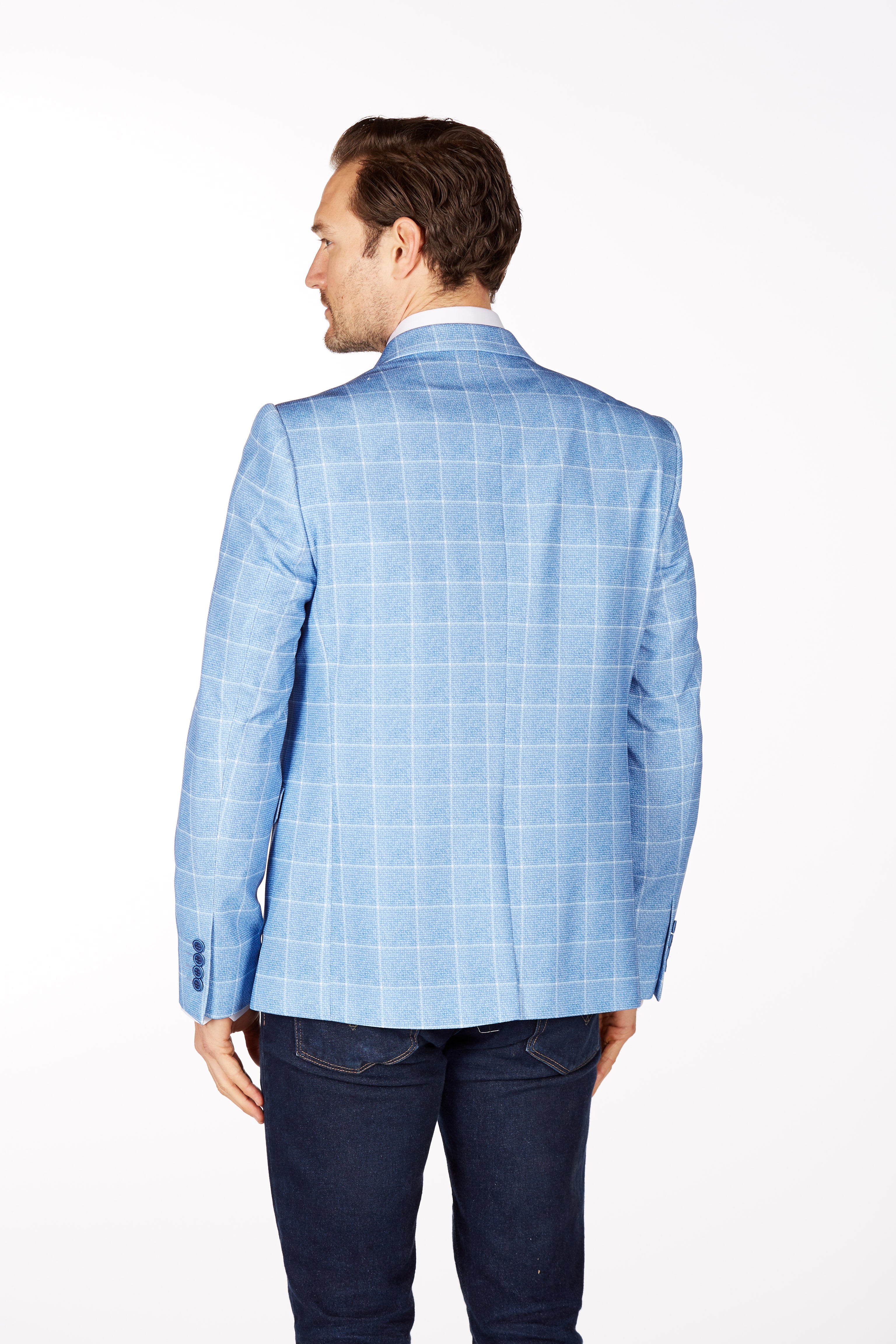 Wrinkle-Resistant Blazer - Slim Fit - Lt Blue