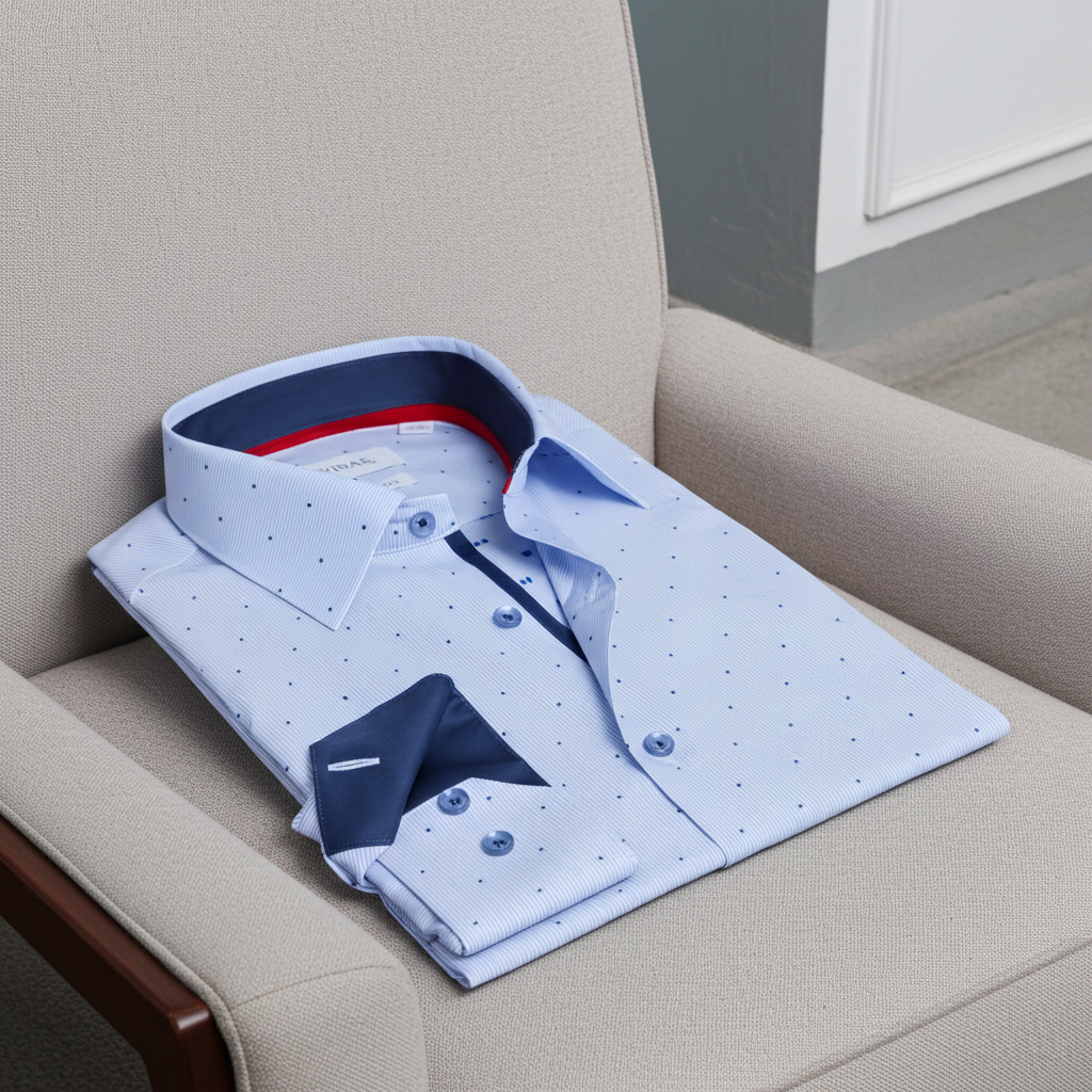 Jordan Button-Up Shirt With Contrast Details // Navy Stripe // Contemporary Fit (Regular)