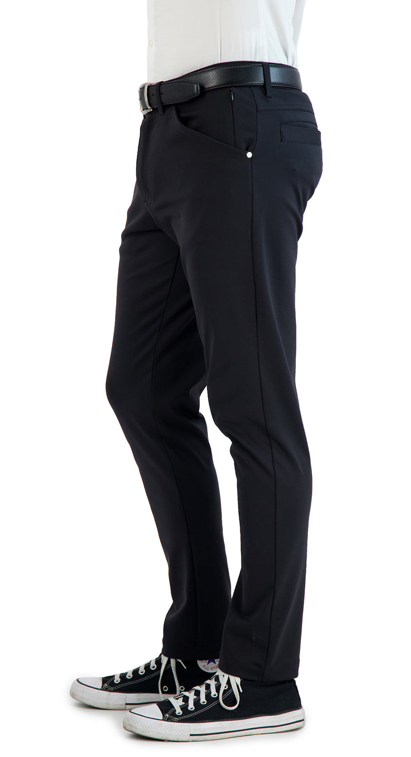 Men Trousers Slim Fit Ankle Suit Pants Pocket Button Casual Formal Business  Long | eBay