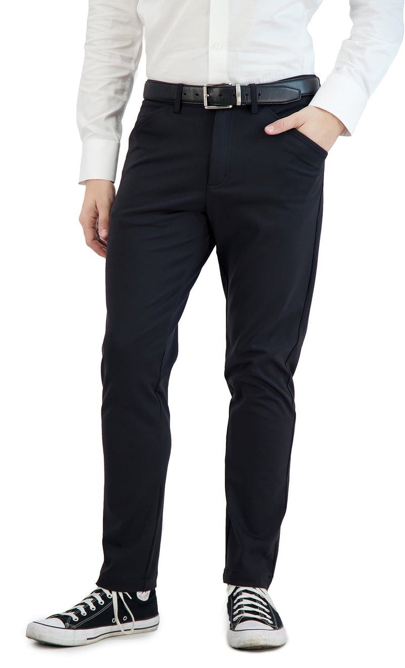 Buy online Slim Fit Black Formal Trousers from Bottom Wear for Men by Bukkl  for ₹499 at 50% off | 2024 Limeroad.com