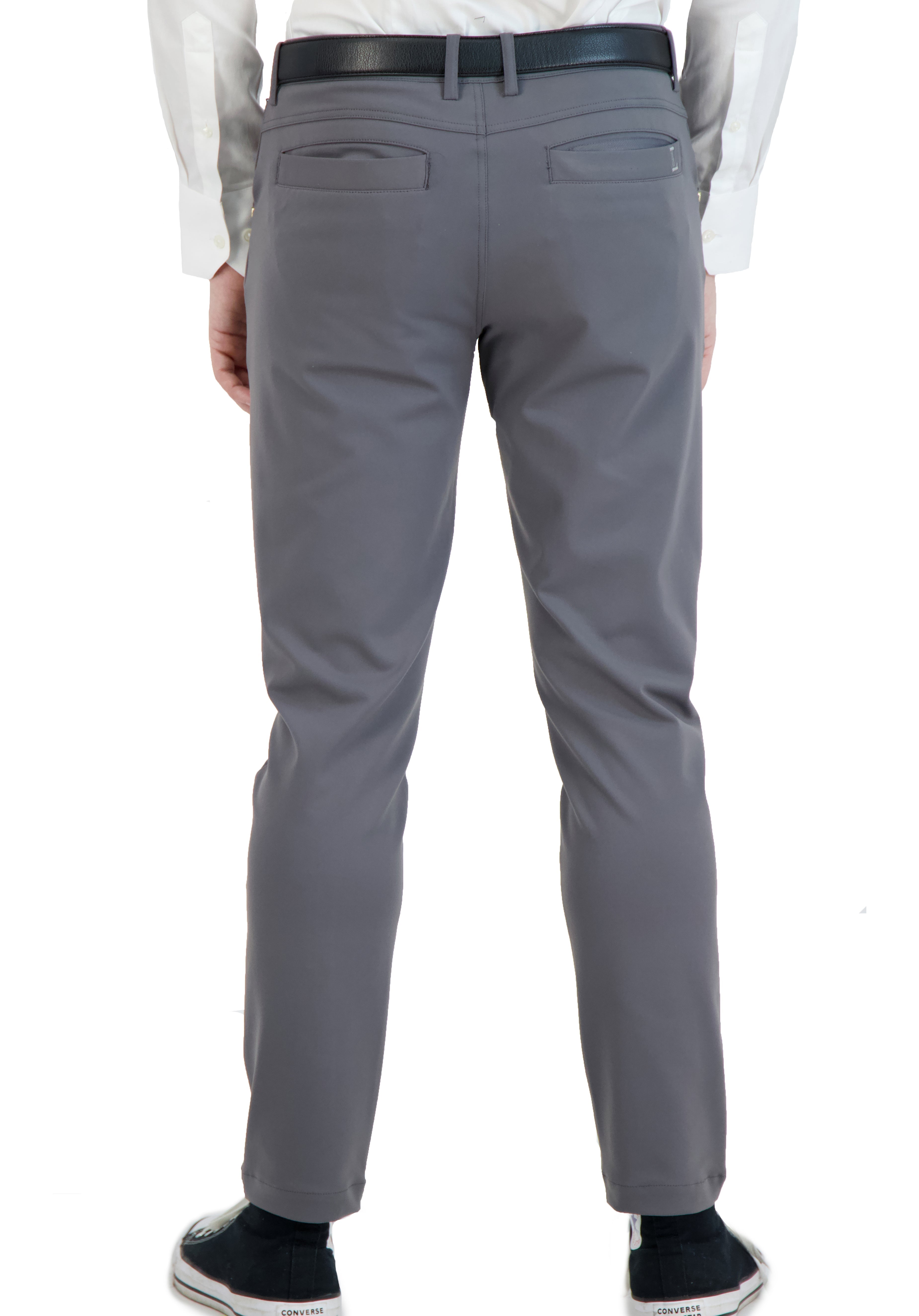 All Day, Everyday Super - Stretch Men's Pants - Business Casual - Grey - Performance Collection LEVINAS® Official 