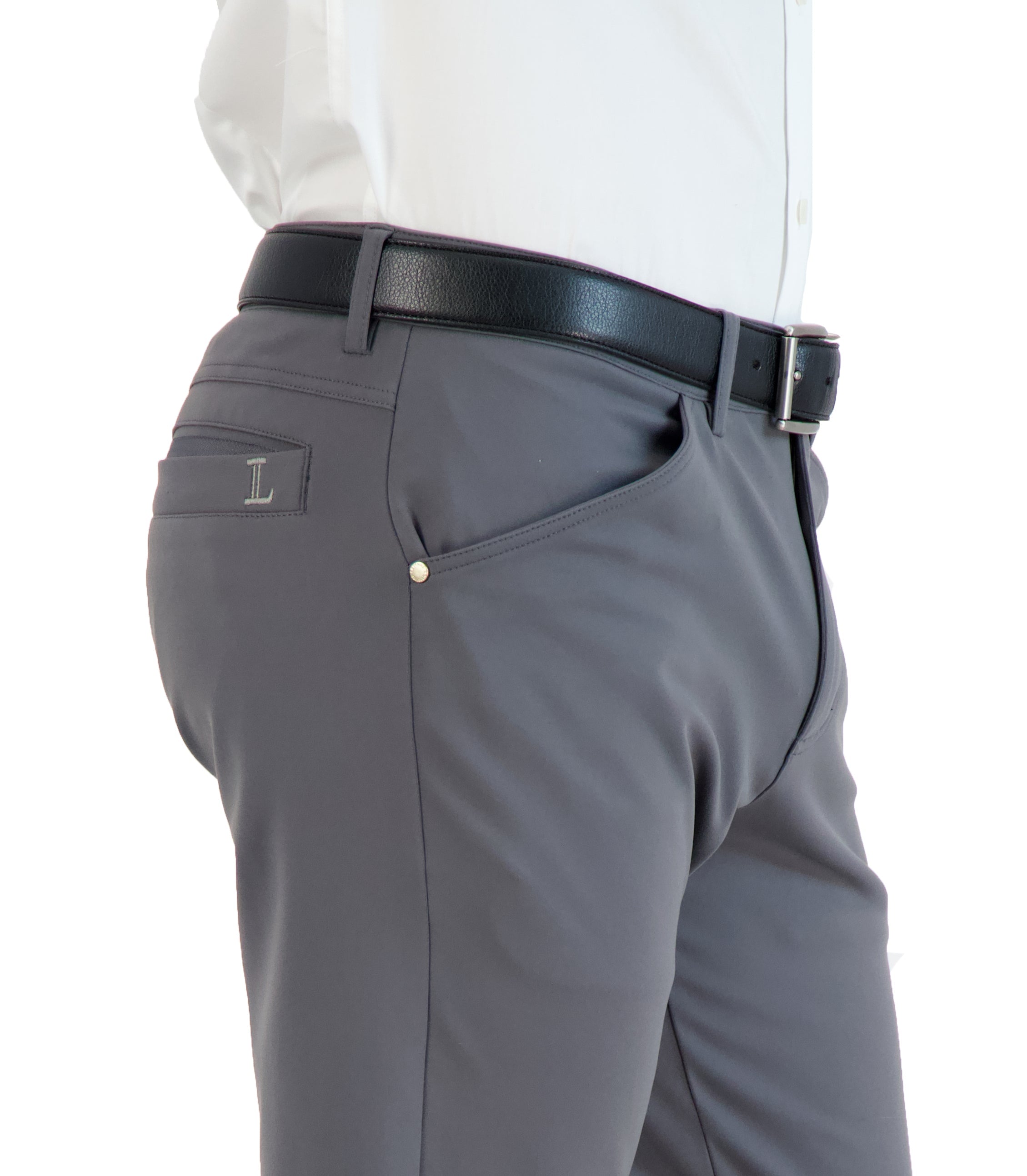 All Day, Everyday Super - Stretch Men's Pants - Business Casual - Grey - Performance Collection LEVINAS® Official 