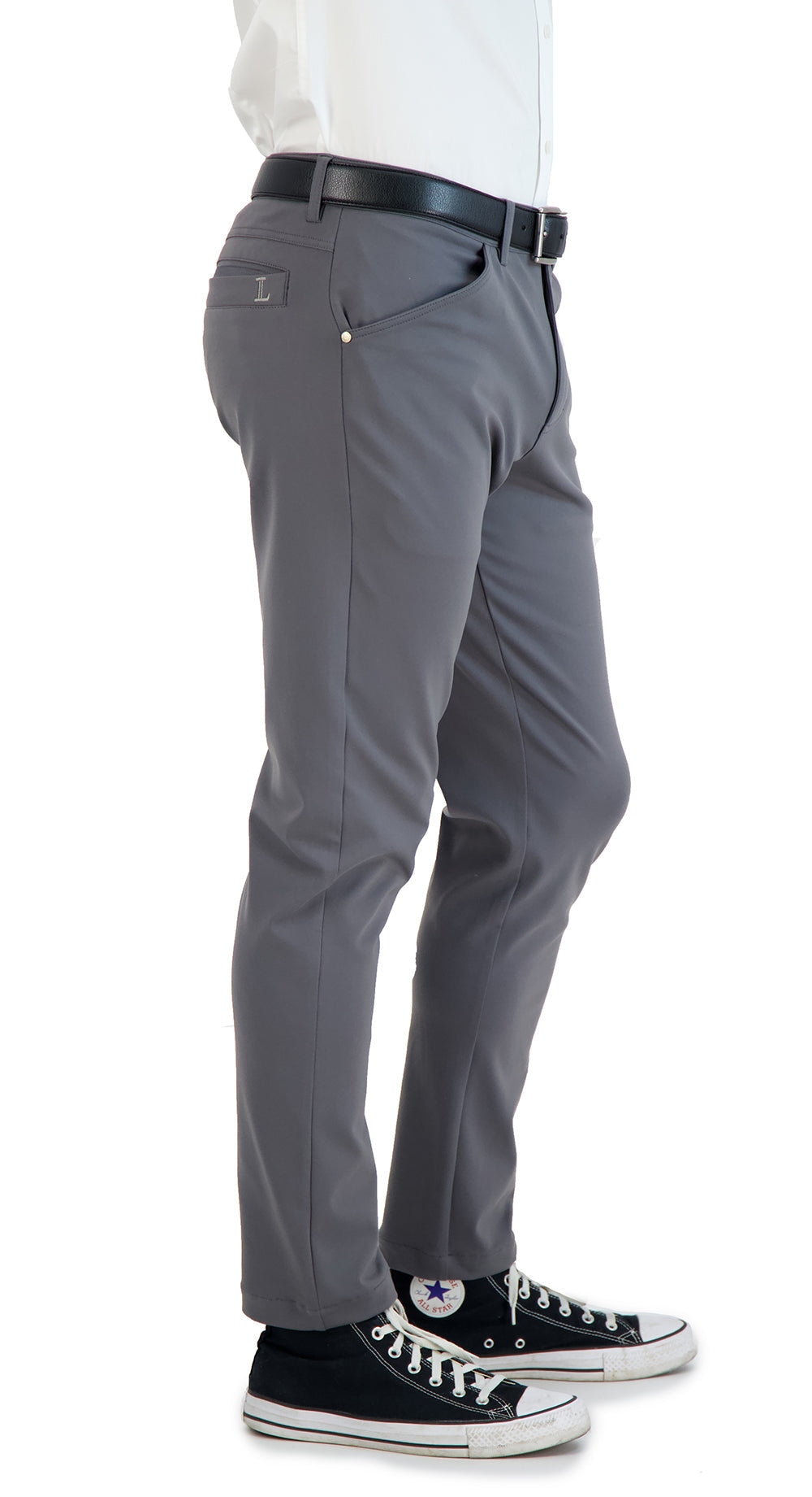 All Day, Everyday Super - Stretch Men's Pants - Business Casual - Grey - Performance Collection LEVINAS® Official 