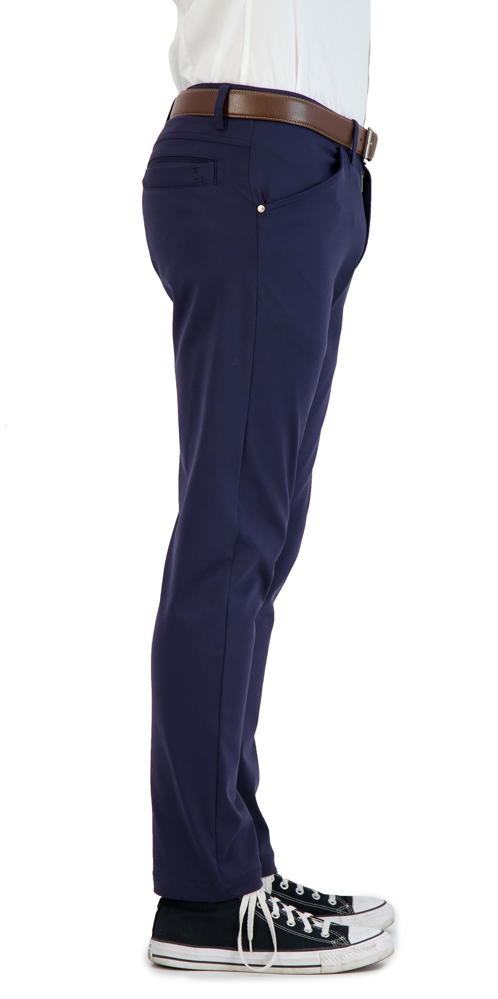 All Day, Everyday Super - Stretch Men's Pants - Business Casual - Navy - Performance Collection LEVINAS® Official 