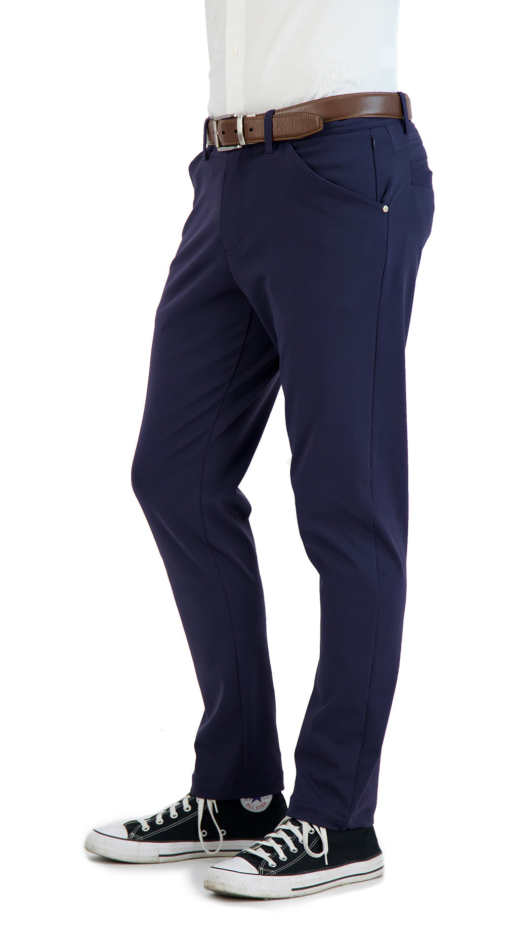 All Day, Everyday Super - Stretch Men's Pants - Business Casual - Navy - Performance Collection LEVINAS® Official 