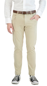 All Day, Everyday Super - Stretch Men's Pants - Casual - Beige - Performance Collection LEVINAS® Official 