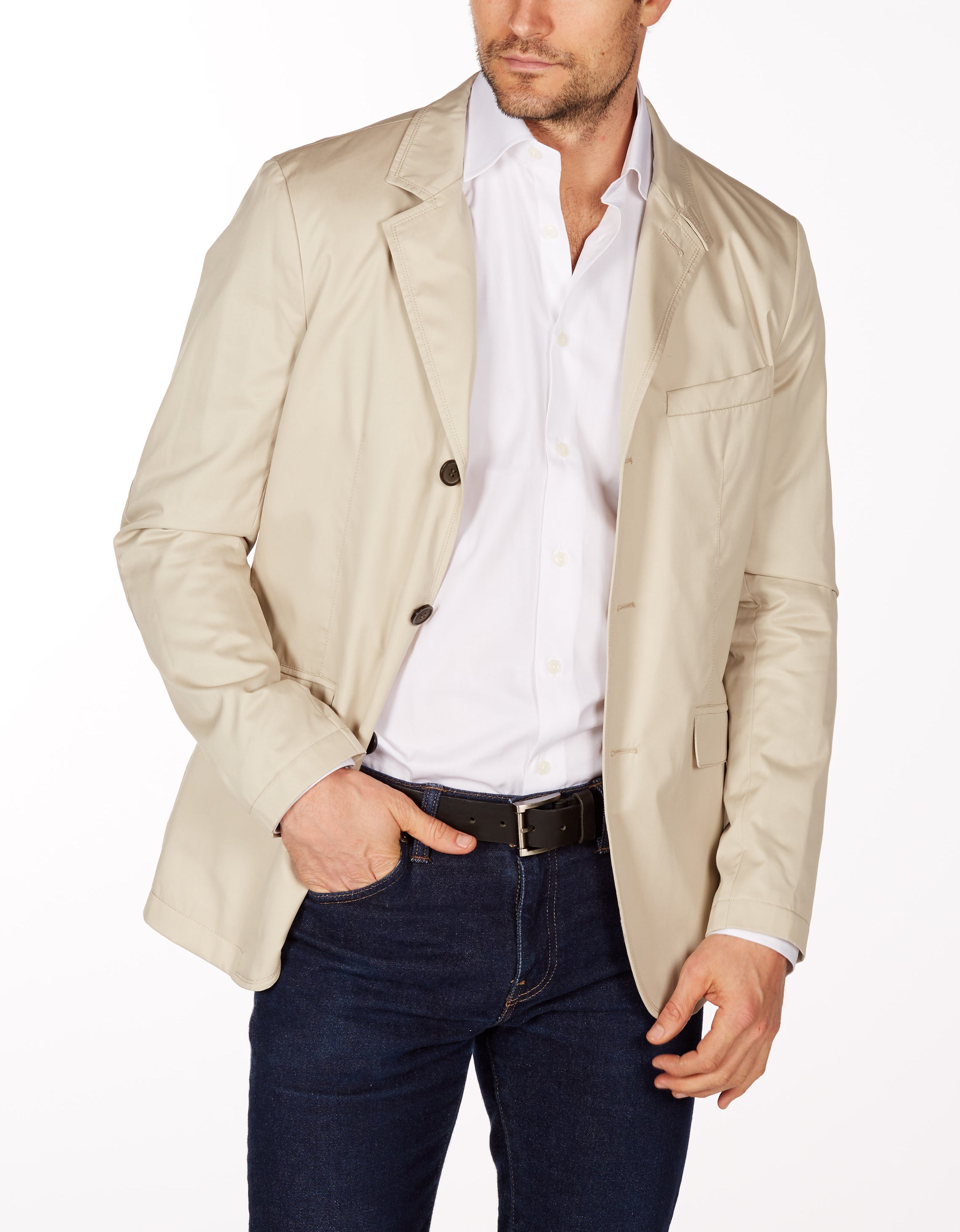 Blazer I 100% Cotton - Slim Fit - Beige LEVINAS® Official 