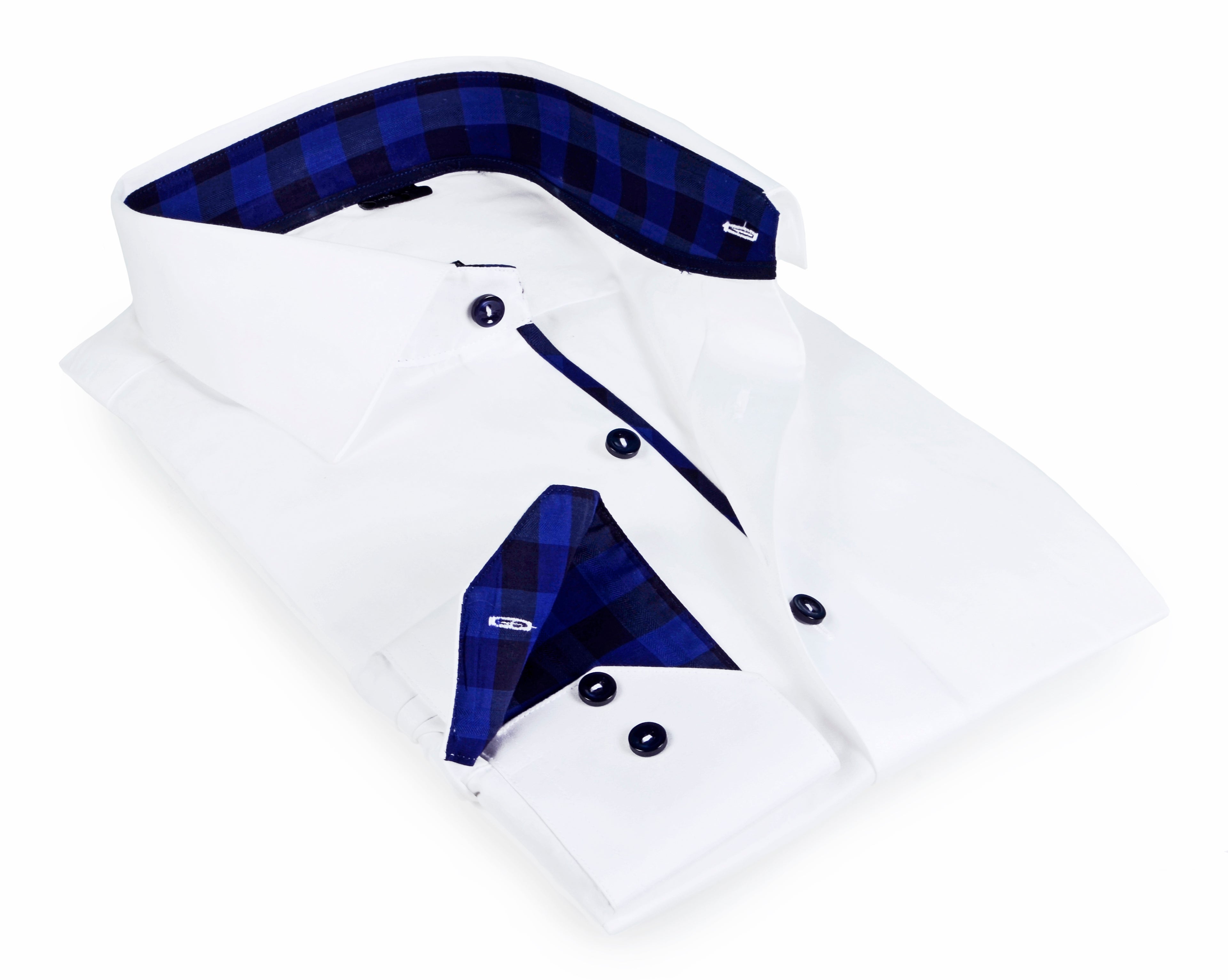 Boy's long sleeve shirt with contrast details inside the collar, cuff and the placket. LEVINAS® Official 