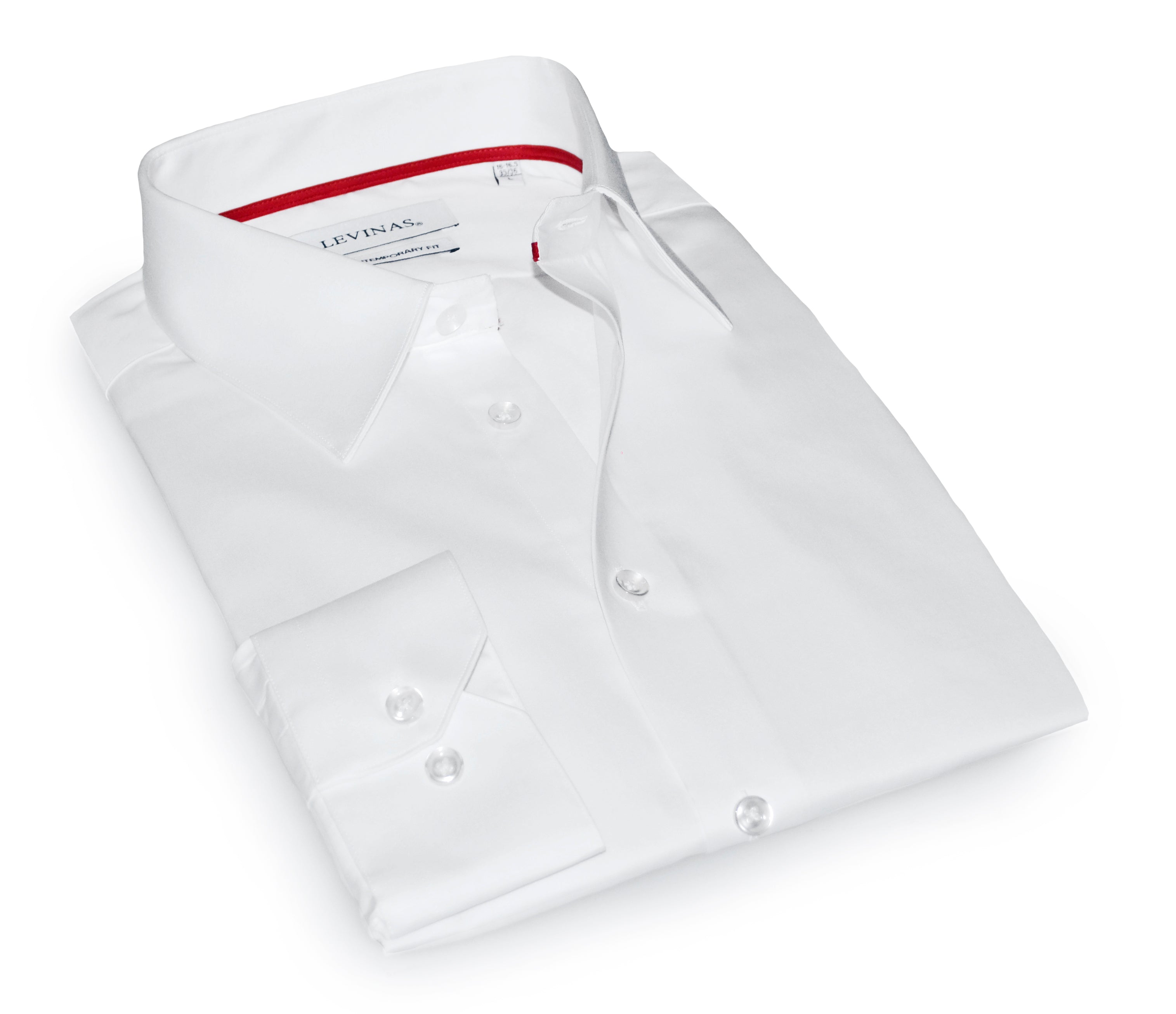 Business - Casual Button-Down Shirt // White // Contemporary Fit (Regular) LEVINAS® Official 