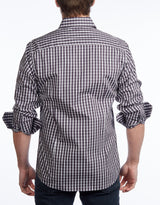 Button-Up Shirt I Charcoal -  Contemporary Fit - Contrast trimming LEVINAS® Official 