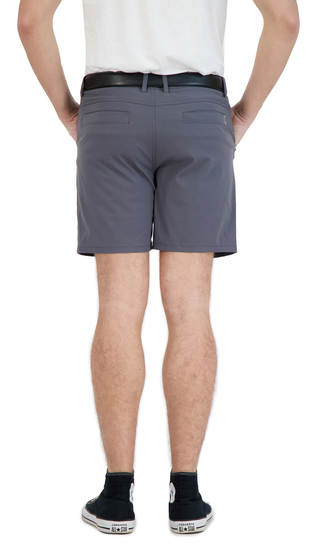 Everyday Stretch Shorts with a Comfortable Built-In Liner - Business Casual Style- Grey LEVINAS® Official 