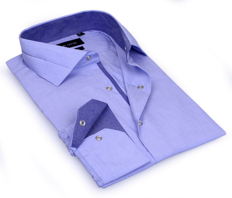 Larry Levin Button-Up Shirt //  - Tailored Fit - contrast  trimming - final sale LEVINAS® Official 