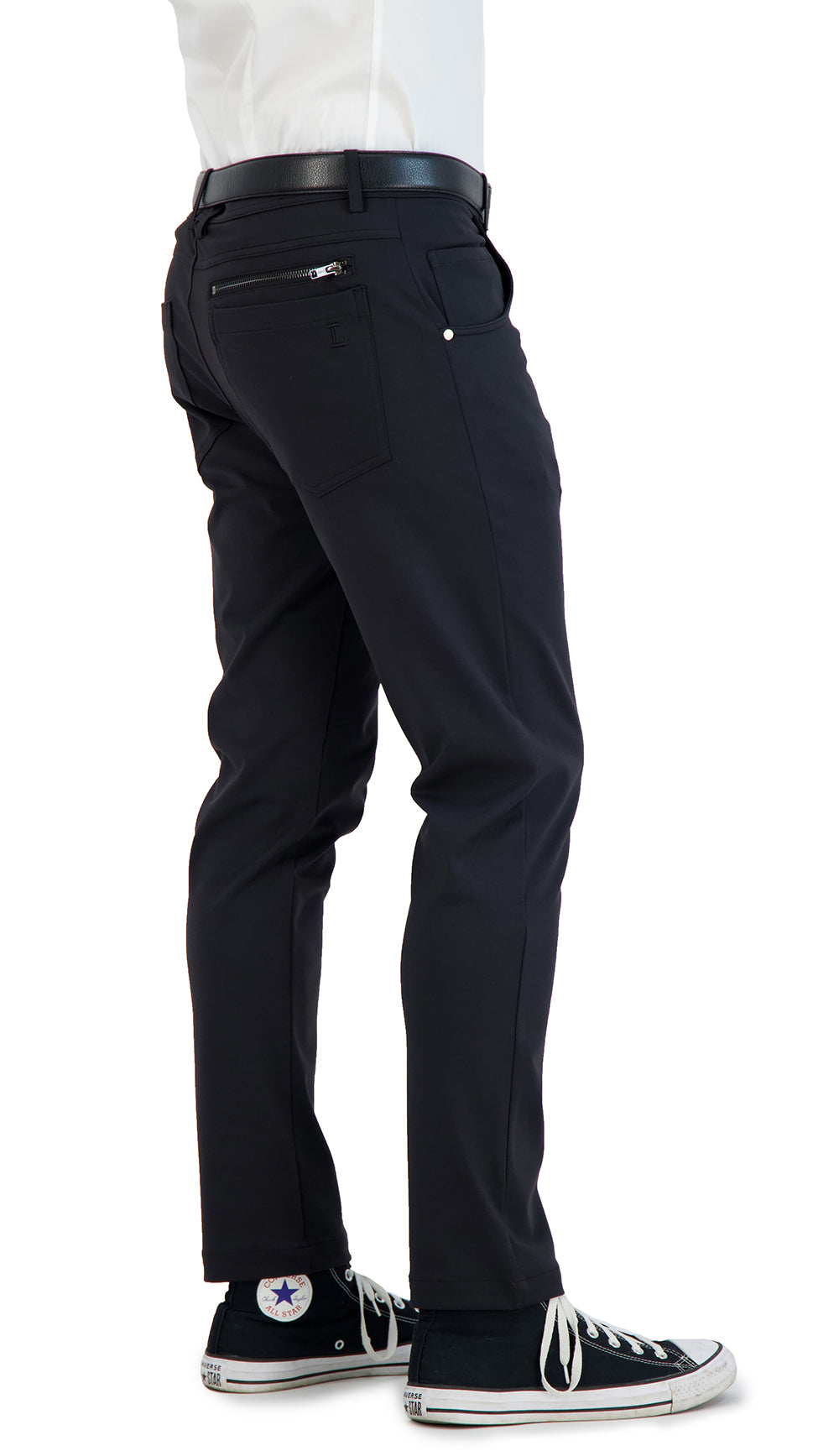 NEW & UPDATED Super - Stretch Men's Chinos -Casual - Black - Performance Collection LEVINAS® Official 